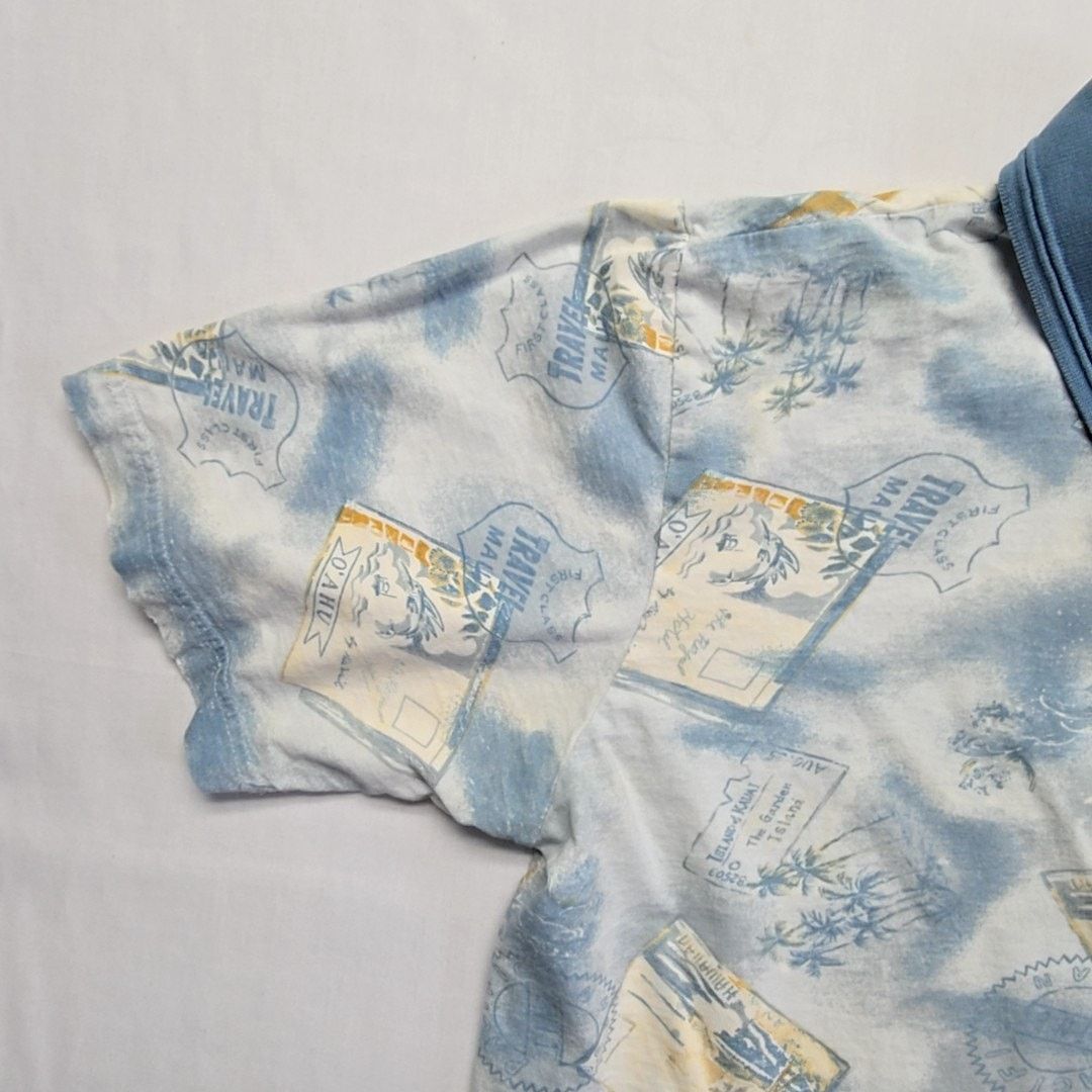 Puritan Vintage Hawaiian Travel Polo Aloha Kauai Blue M Tropical Size US M / EU 48-50 / 2 - 4 Thumbnail