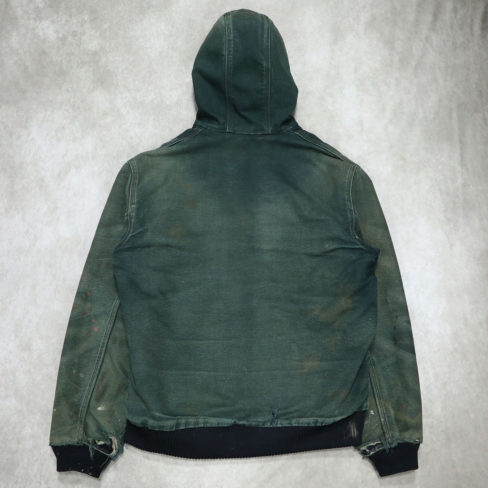 Carhartt Vintage Thrashed Carhartt Faded Black Hooded Jacket Size US M / EU 48-50 / 2 - 3 Thumbnail