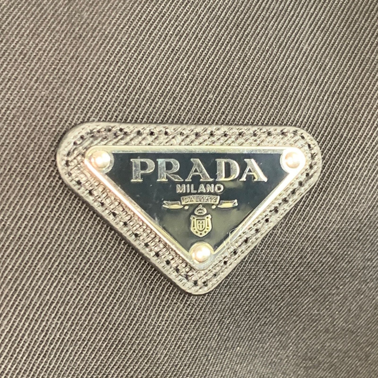 Prada Black Virgin Wool Twill Contrast Collar Zip Up Shirt Jacket Size US S / EU 44-46 / 1 - 2 Thumbnail