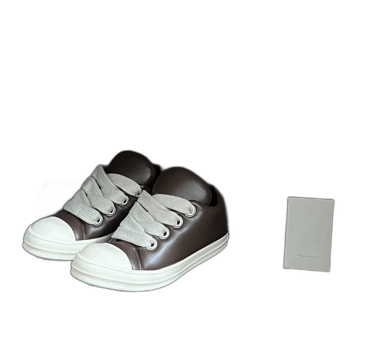 Rick Owens rickowens 23fw chocolate low-top sneakers Size US 11 / EU 44 - 1 Thumbnail