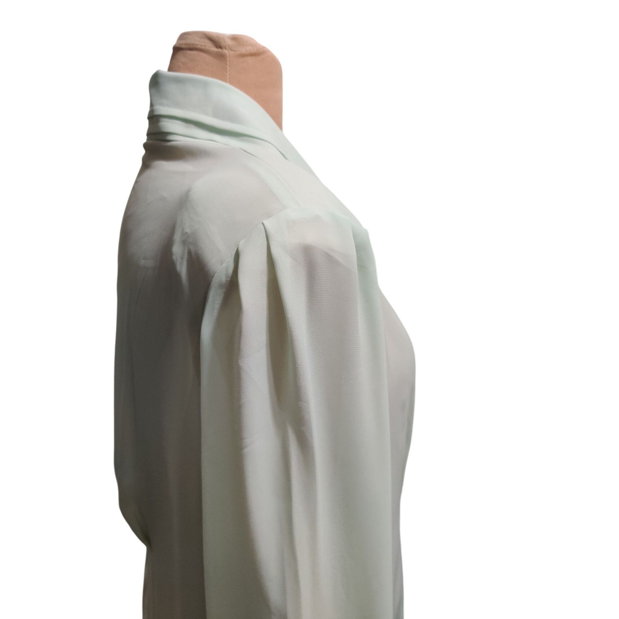 Vintage Vintage Plus Size 18 Mint Green Blouse Double Breasted Butto Size XXL / US 16-18 / IT 52-54 - 7 Thumbnail