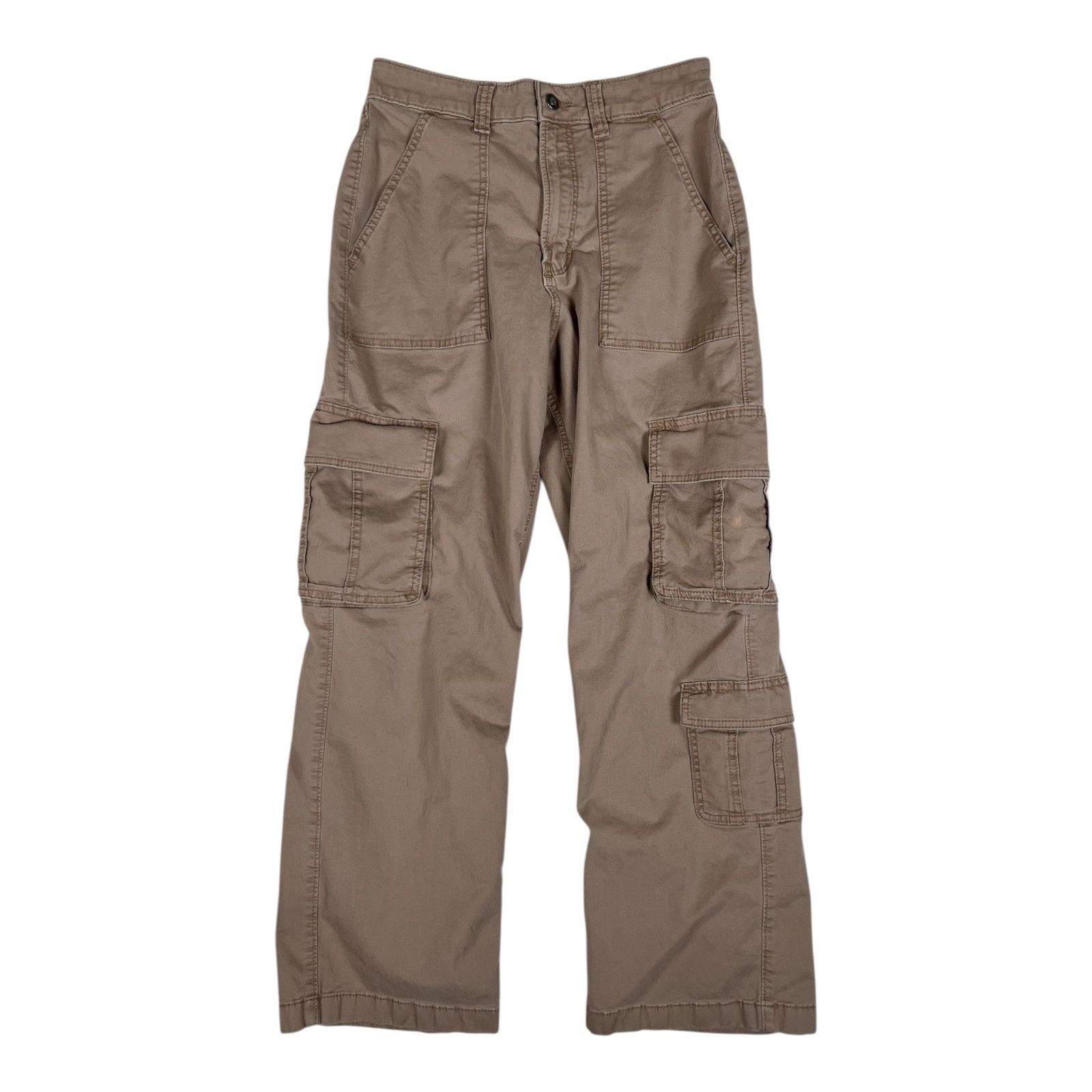 Hollister Hollister Ultra High Rise Baggy Cargo Pants Beige Tan Women' Size 28" / US 6 / IT 42 - 1 Thumbnail