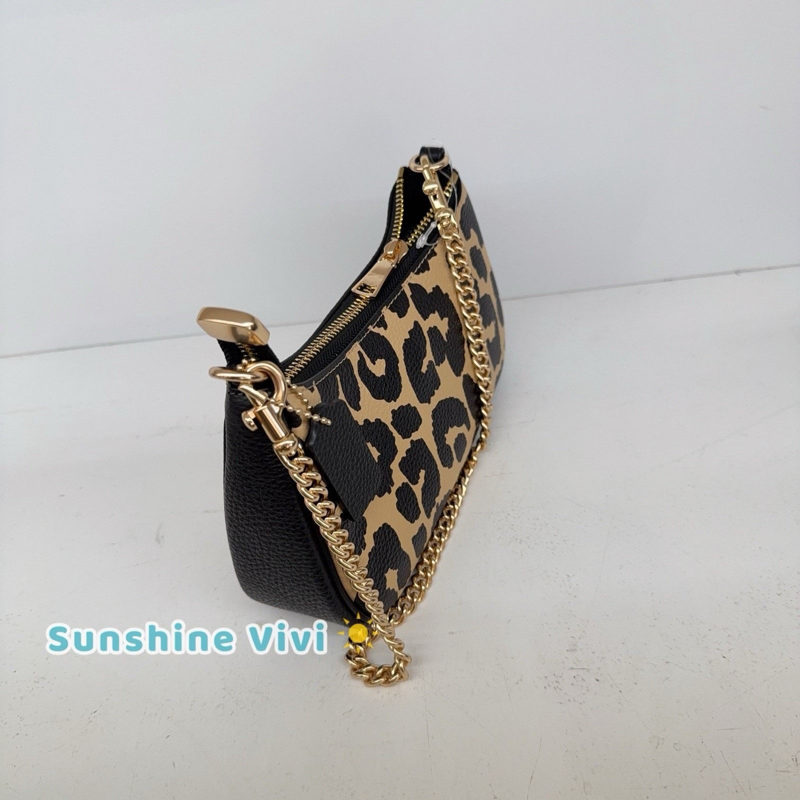 Coach NWT Coach Teri Mini Crossbody Bag Leopard CBG65 Gold/Leopard Size ONE SIZE - 4 Thumbnail