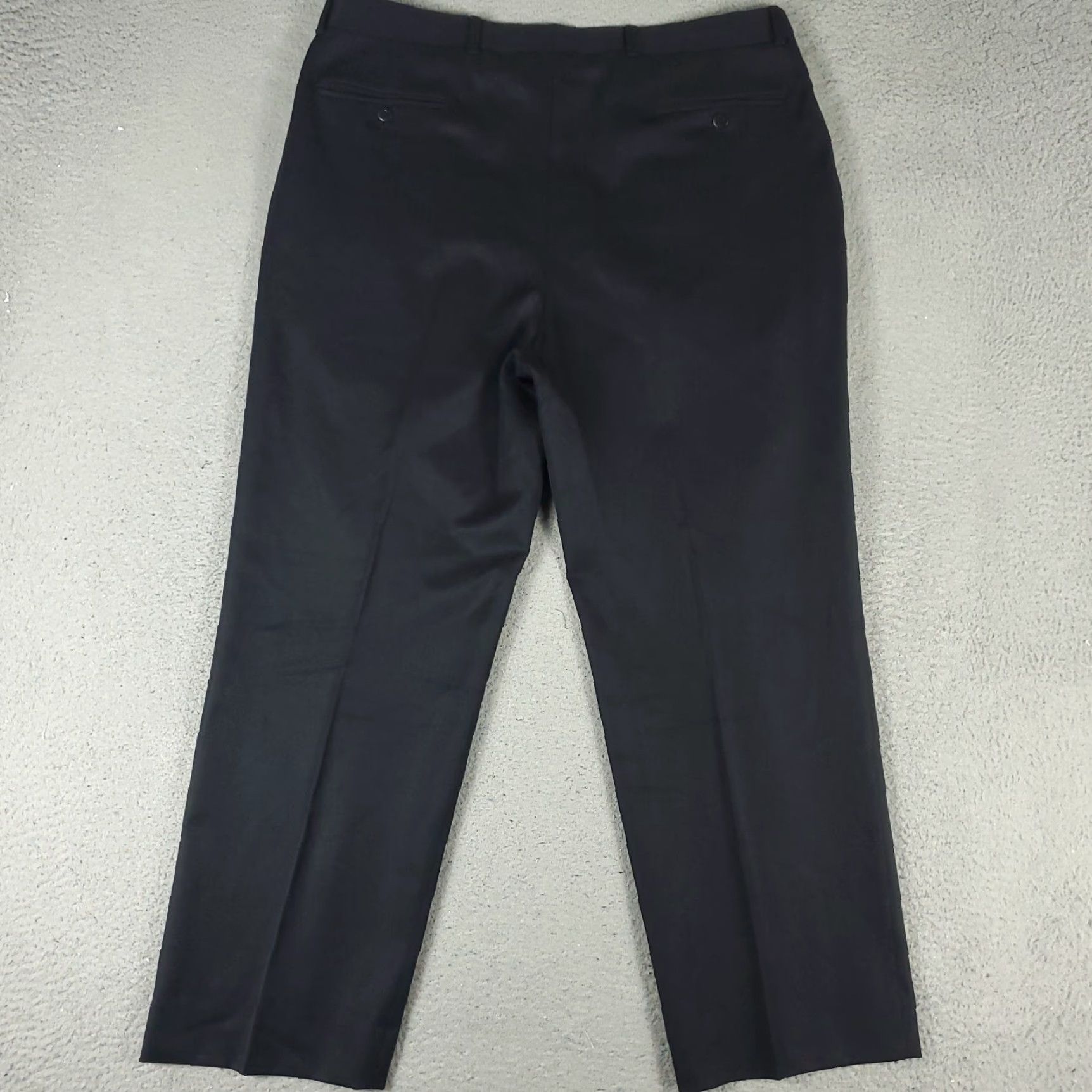 Zanella Zanella Dress Pants Mens 36x30 Black Pleated Trousers Regular Fit Size US 36 / EU 52 - 7 Thumbnail