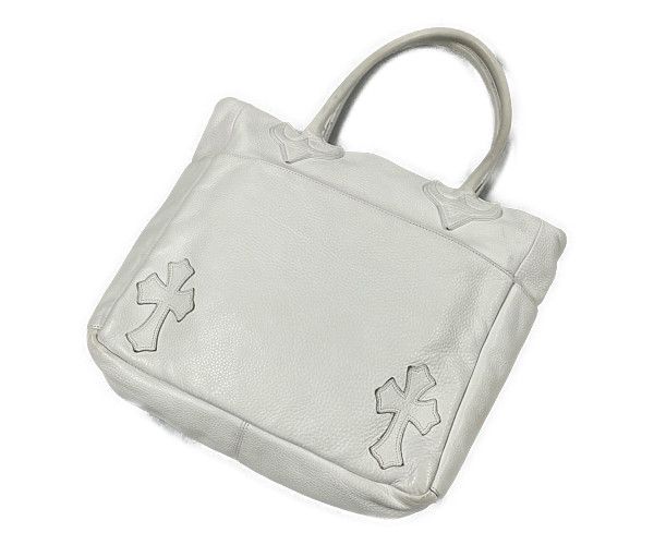 Pre-owned Chrome Hearts Tote 4pocket In White