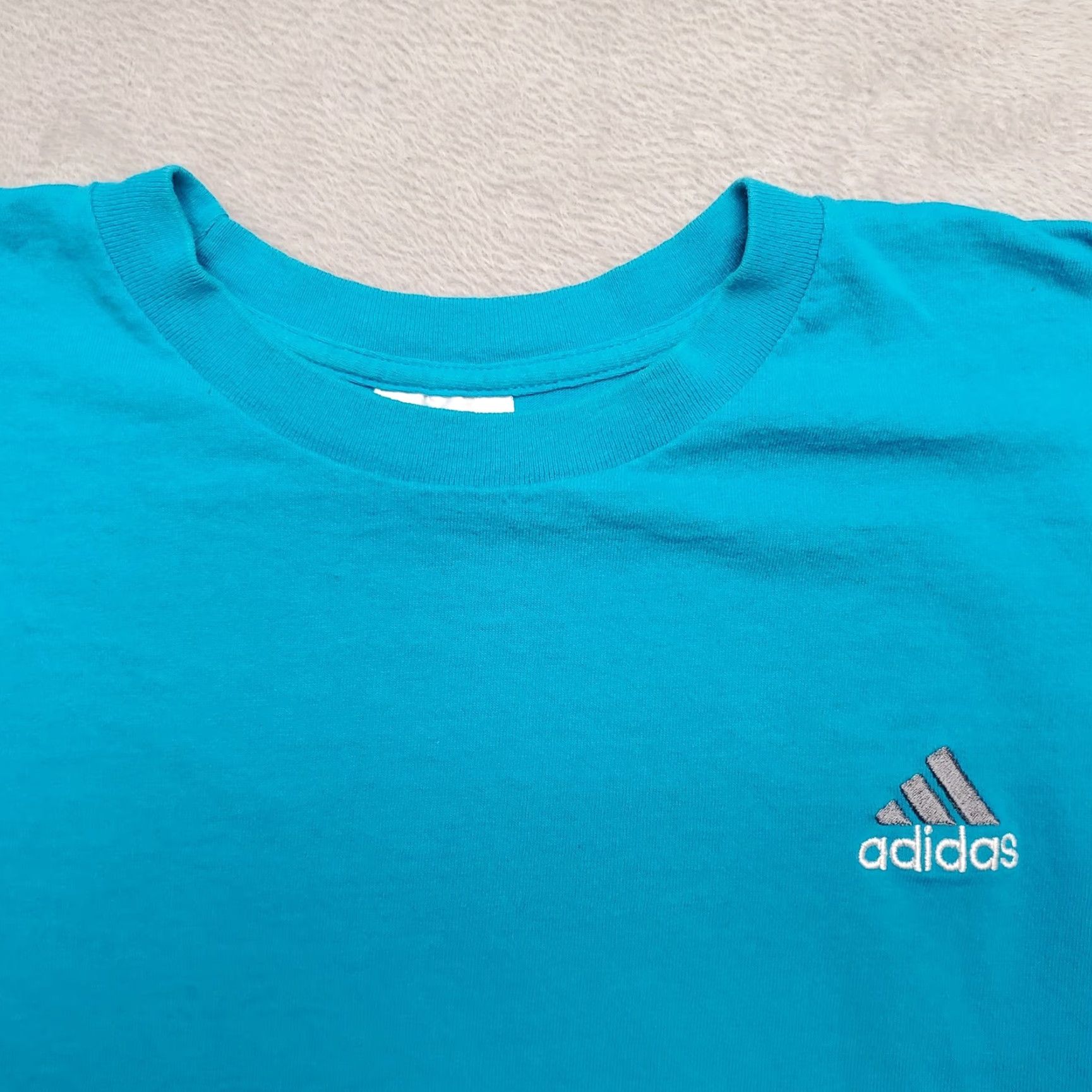 Adidas Vintage Adidas Shirt Mens XL Blue Crewneck Pullover Casual TEE Made in USA} Size US S / EU 44-46 / 1 - 2 Thumbnail