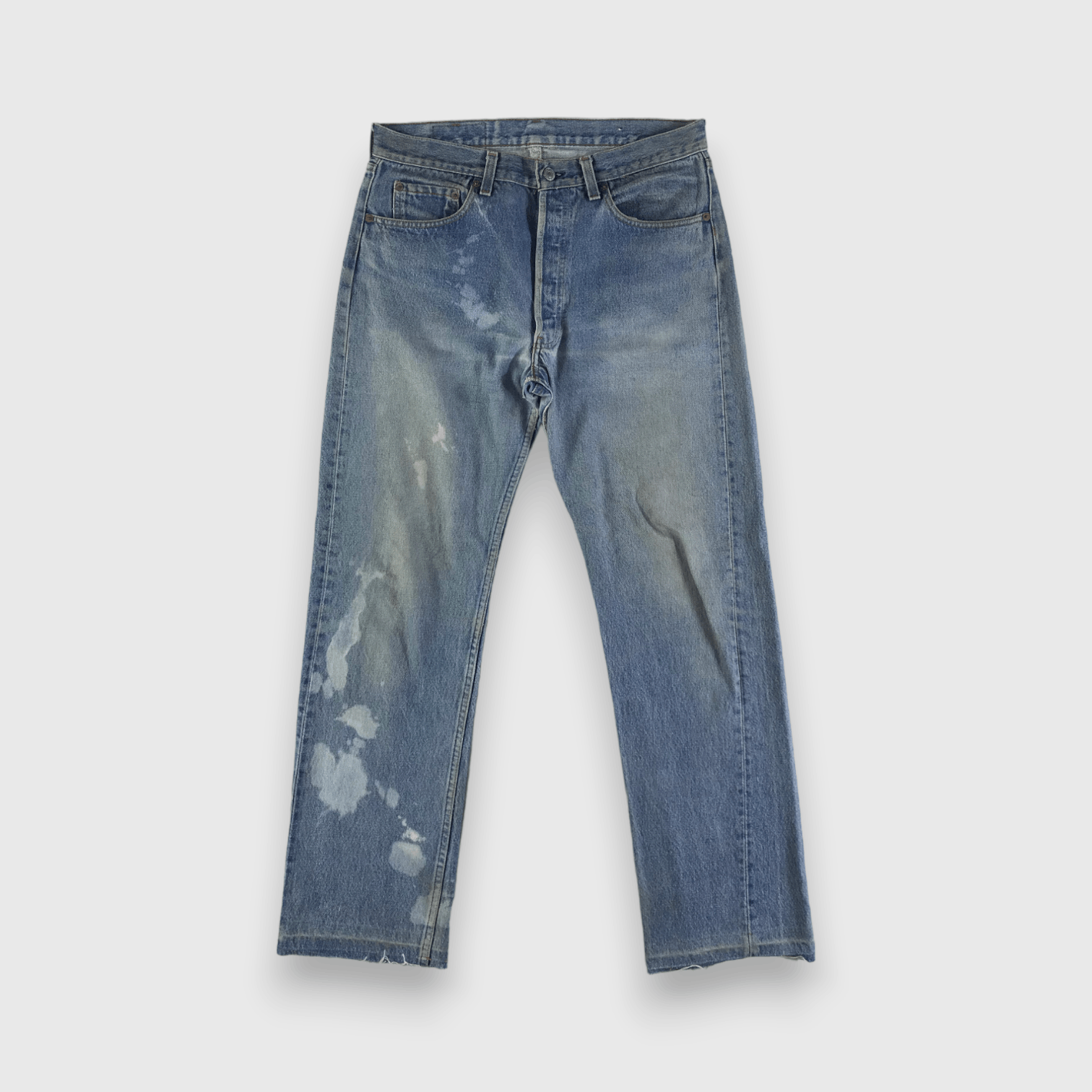 Levi's 80s Vintage Blue Wash Levis 501 Jeans-JM3719 Size US 33 - 1 Thumbnail