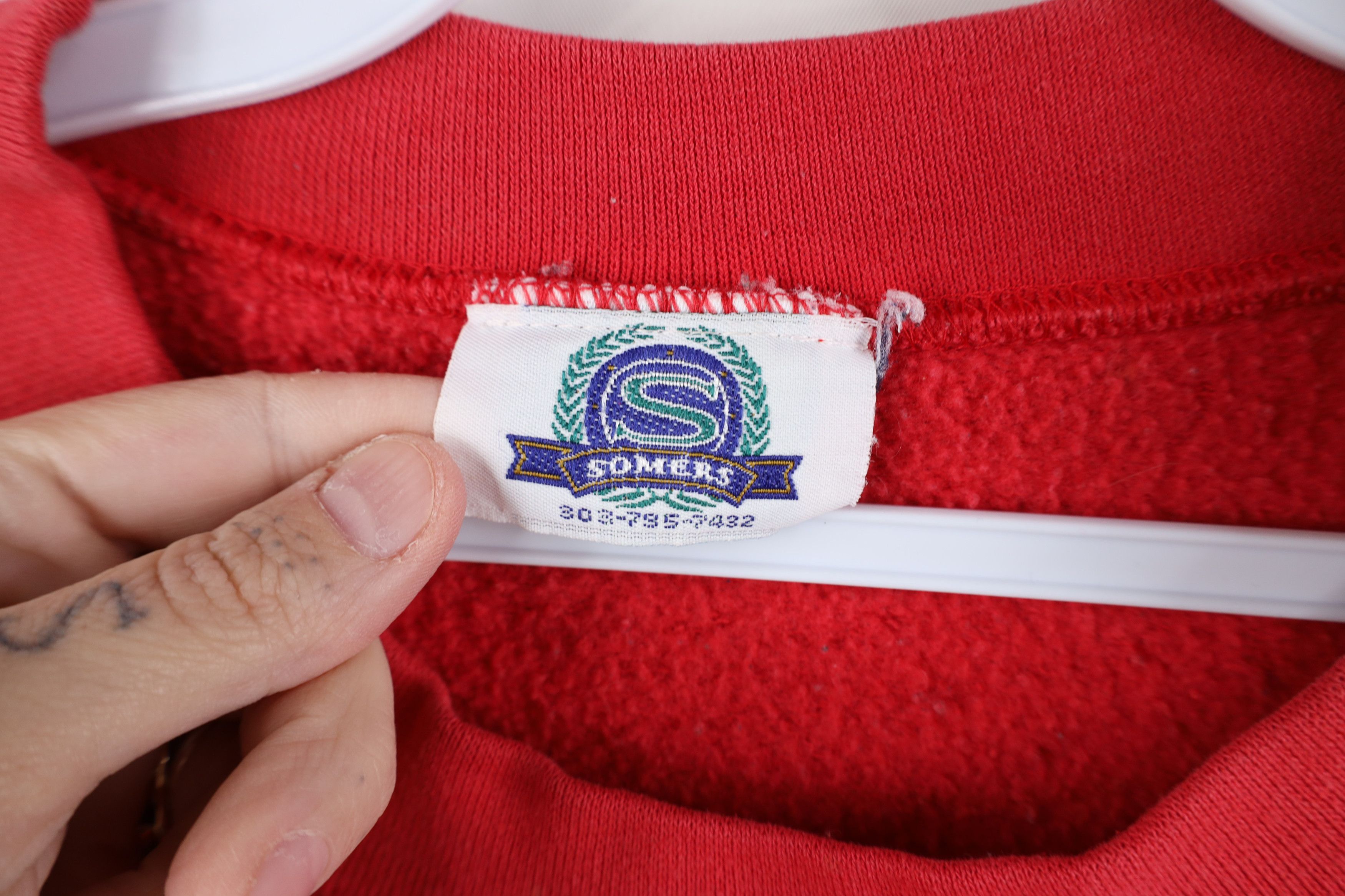 Vintage Vintage 90s Terra Community College Sweatshirt USA Red Size US XXL / EU 58 / 5 - 6 Thumbnail