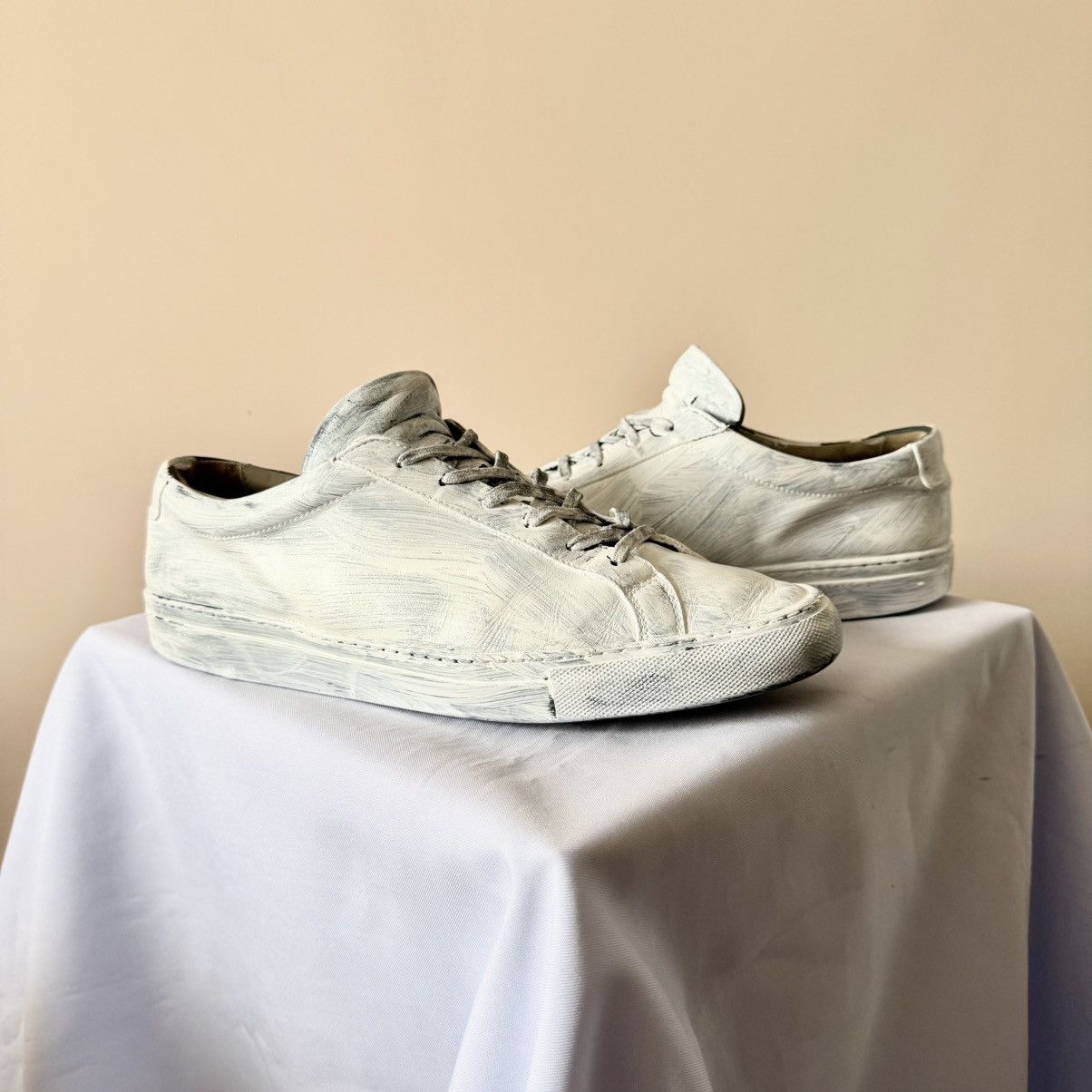 Common Projects Common Projects Painted Achilles Low Leather Sneakers Shoes Size US 10 / EU 43 - 1 Thumbnail