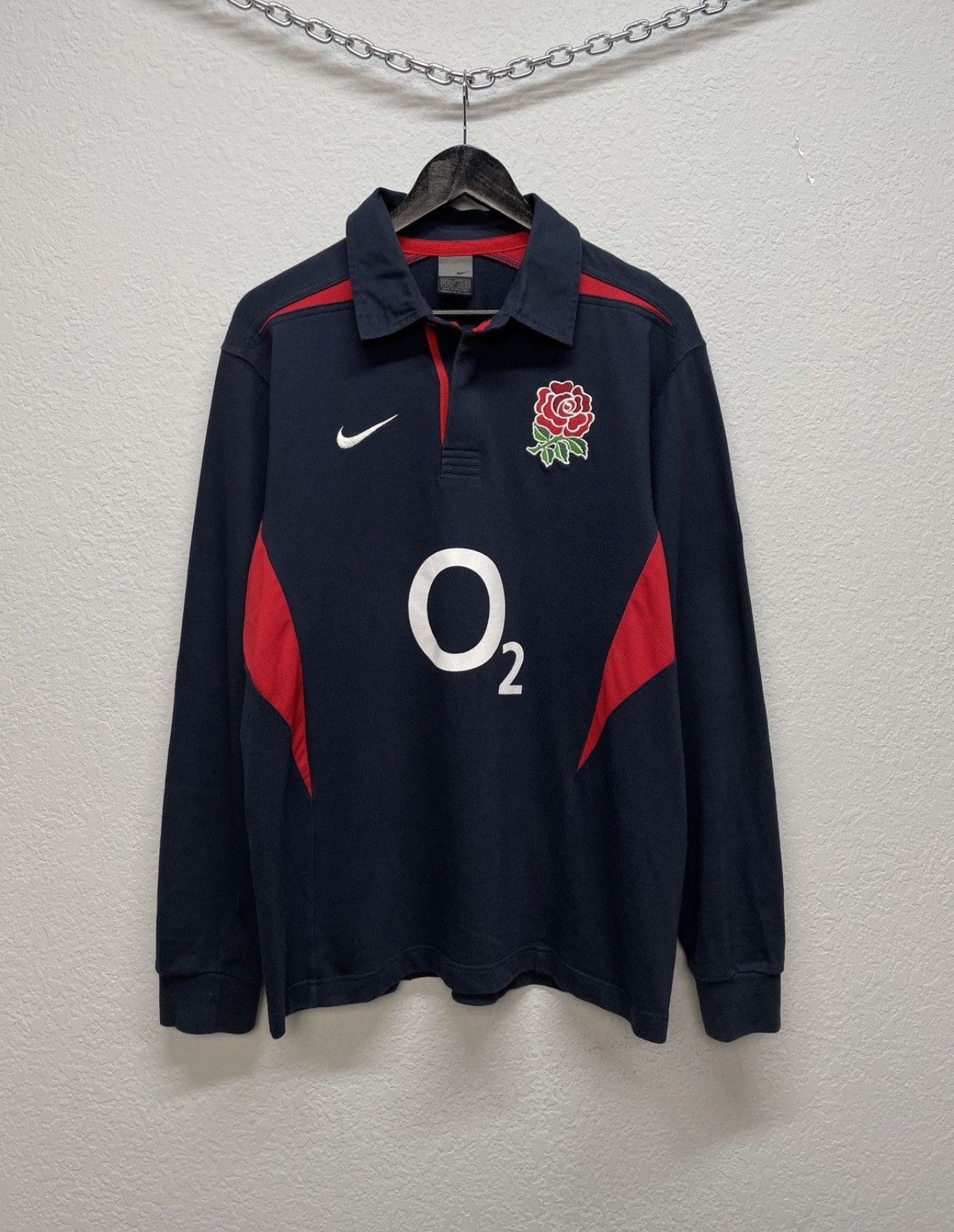 Vintage Vintage Y2K Nike England World Cup 2003 Rugby Polo Longsleve Size US L / EU 52-54 / 3 - 2 Thumbnail