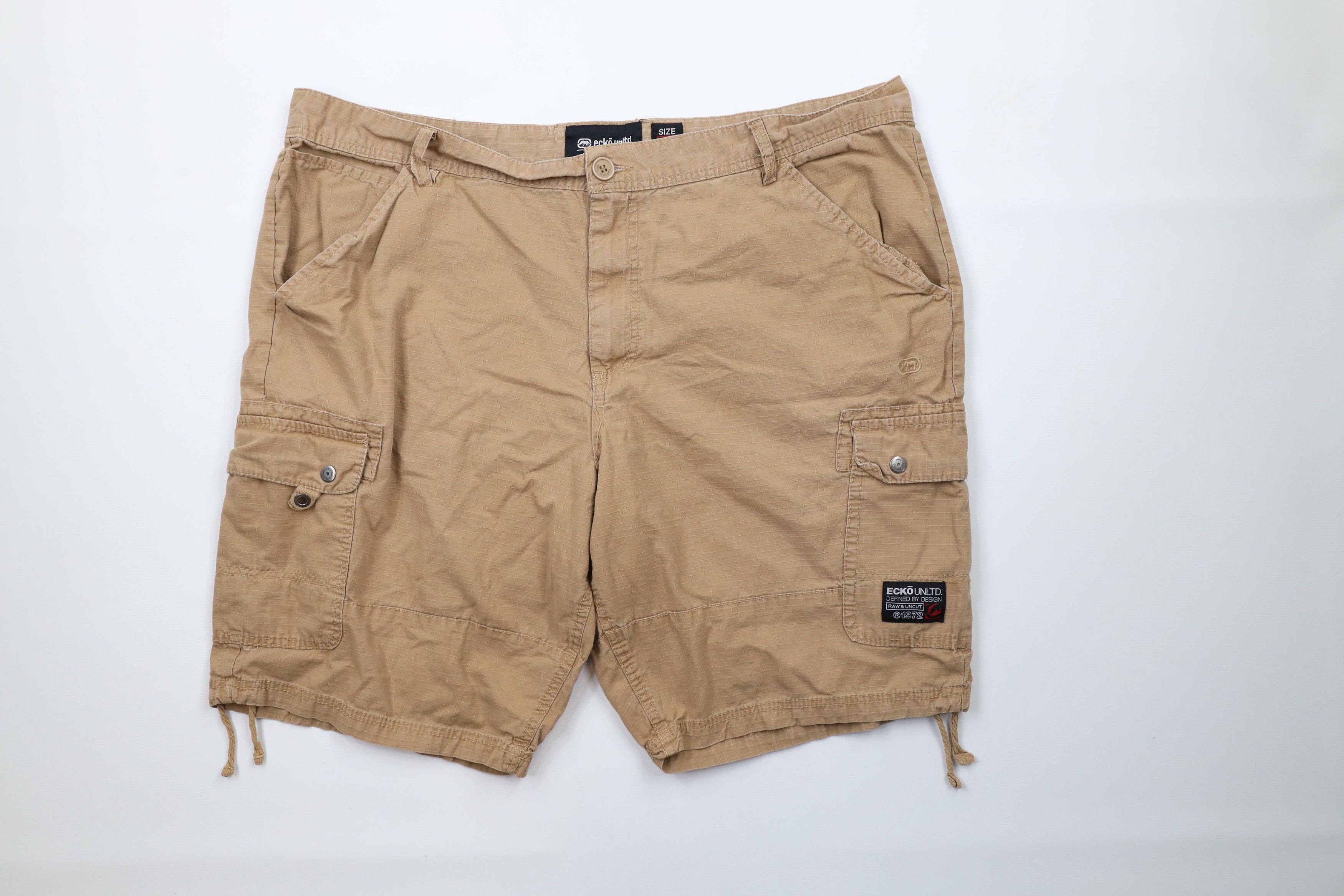 Ecko Unltd. × Vintage Vintage Ecko Baggy Fit Ripstop Cargo Shorts Beige Cotton Size US 42 / EU 58 - 1 Thumbnail