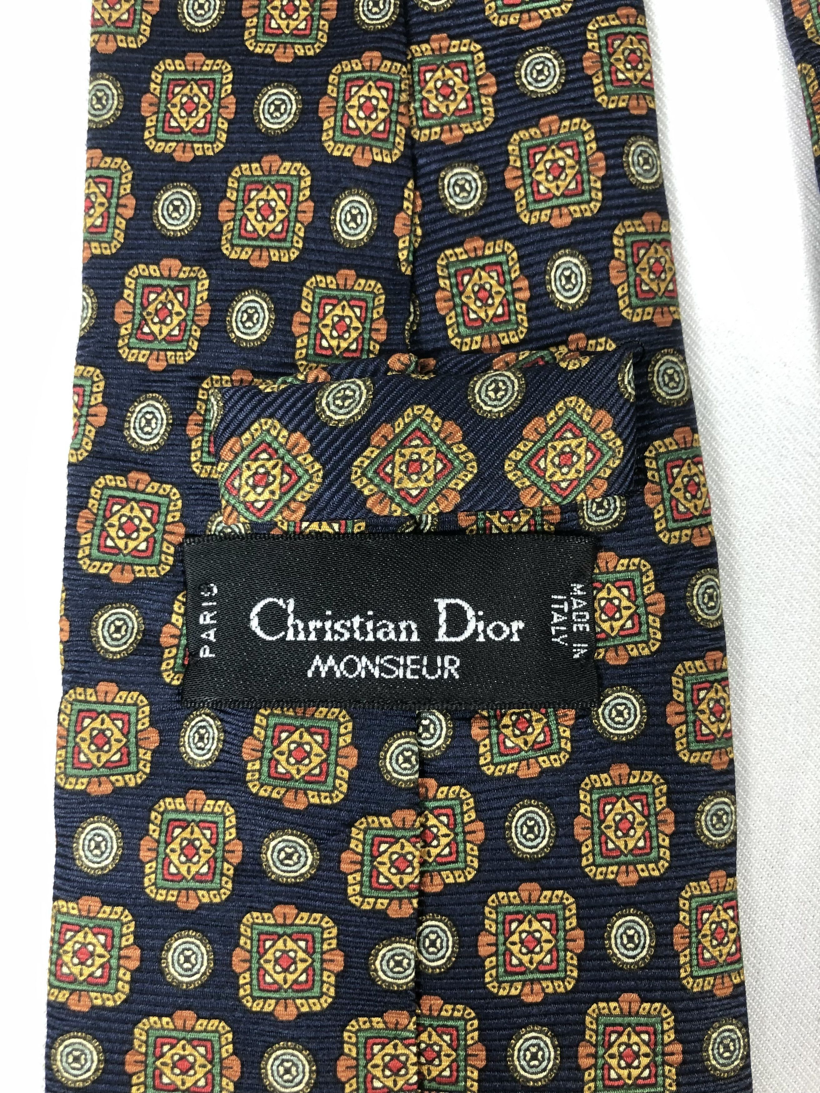 Christian Dior Monsieur Rare Vintage Christian Dior Monsieur Silk Tie Made in Italy Size ONE SIZE - 7 Thumbnail