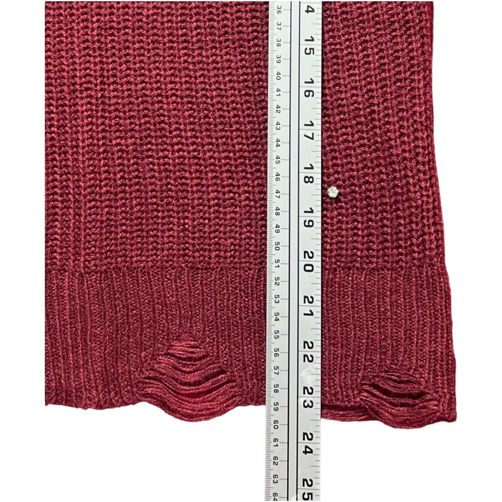 Other FCT With Love - Women's Crochet Long Sleeve Blouse - Burgund Size M / US 6-8 / IT 42-44 - 6 Thumbnail