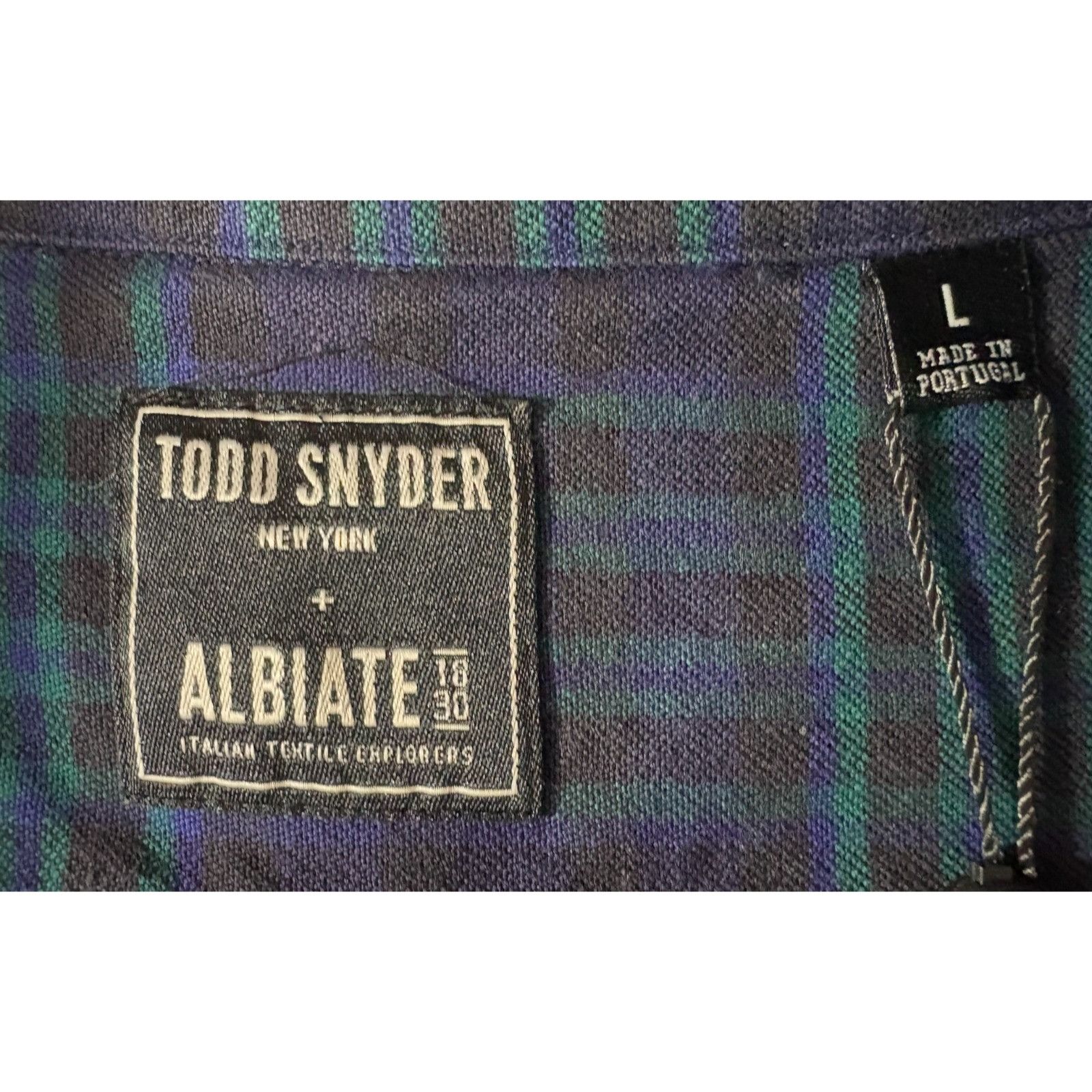 Todd Snyder Todd Snyder X Albiate Flannel Shirt size L color blue multi Size US L / EU 52-54 / 3 - 2 Thumbnail