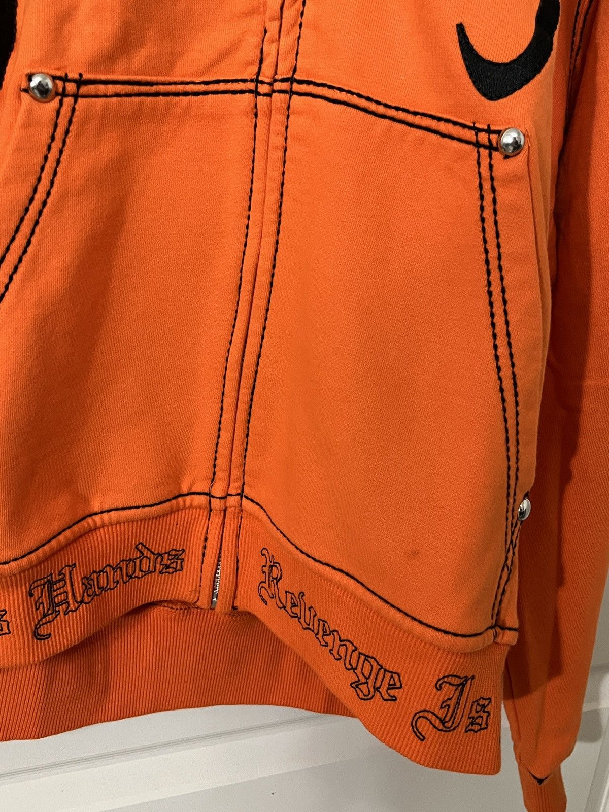 Revenge Revege Xxxtentacion Kill Contrast Zip Up Hoodie Orange Size US L / EU 52-54 / 3 - 5 Thumbnail
