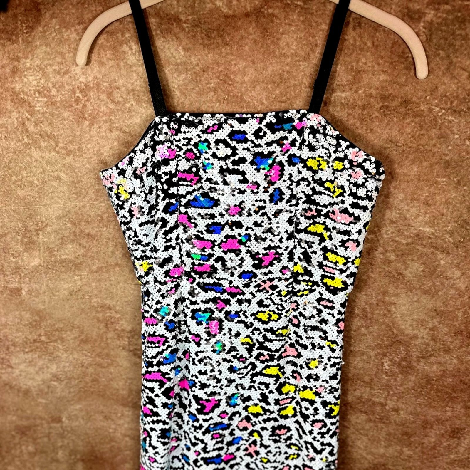Other Milly Minis Kyle Leopard Sequins Dress Multi Childs size 12 Size XL / US 12-14 / IT 48-50 - 8 Thumbnail