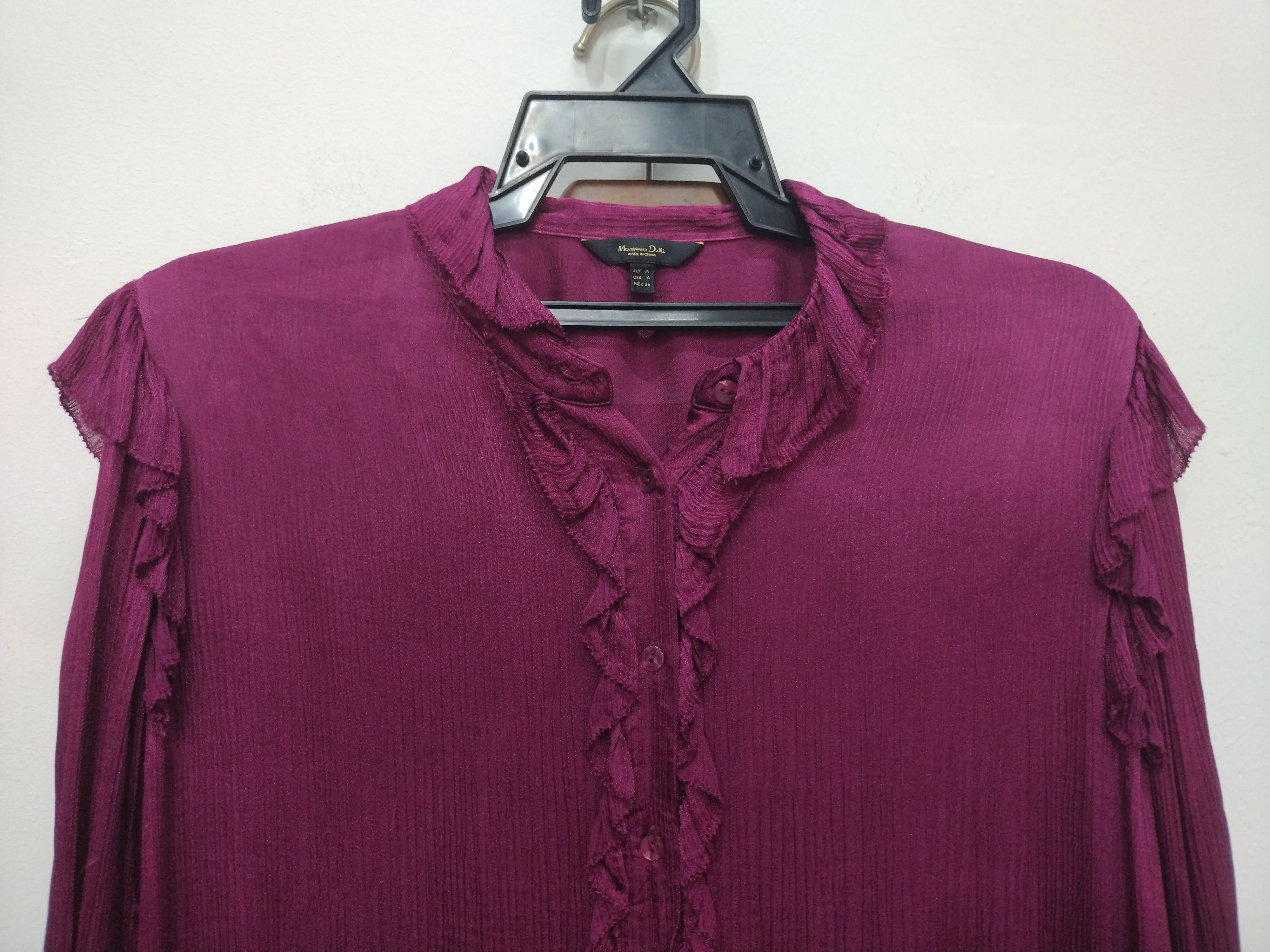 Designer × Massimo Dutti Nice design Mossimo Dutti Viscose Rayon Shirt Size S / US 4 / IT 40 - 6 Thumbnail