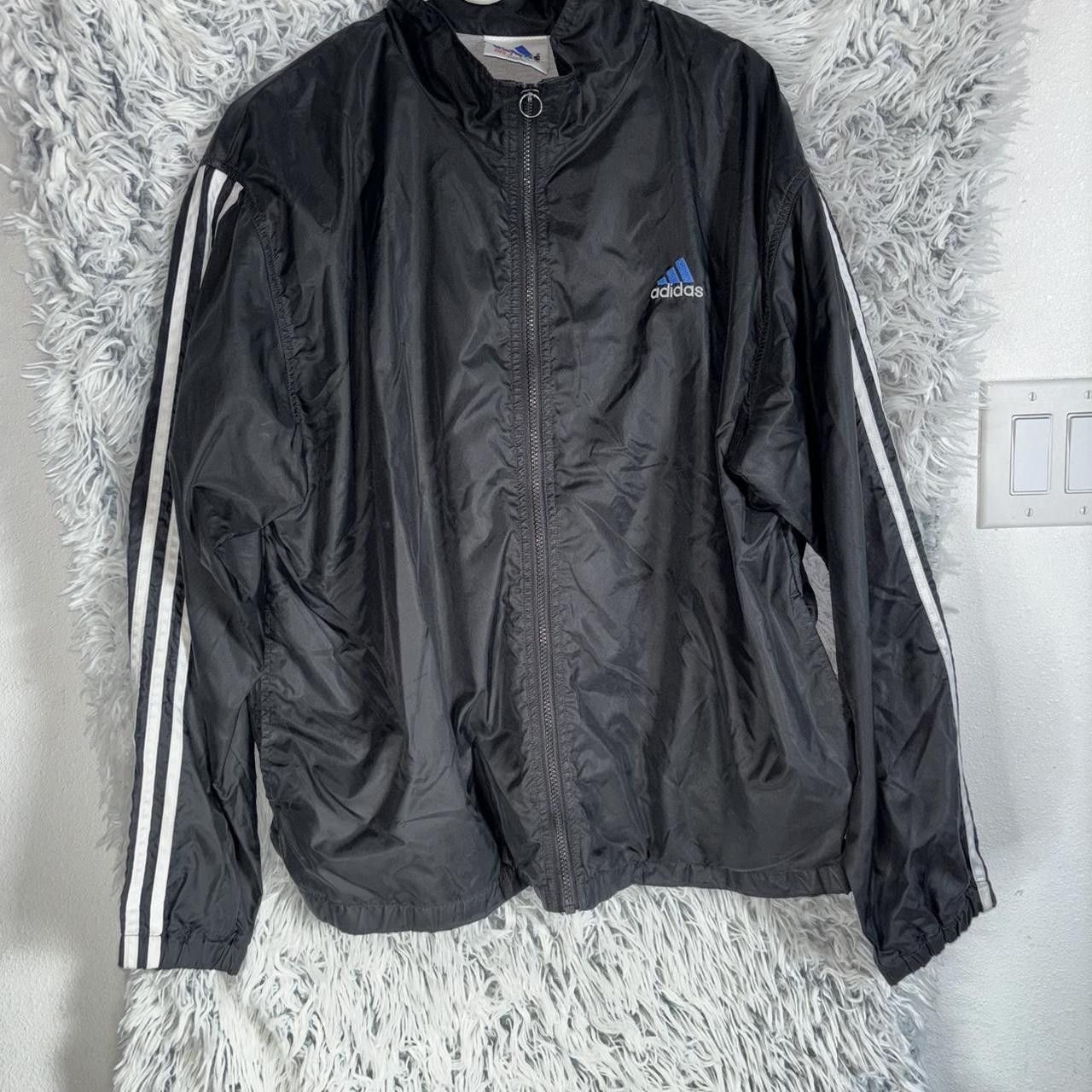 Adidas Adidas black and white windbreaker jacket men's Size US M / EU 48-50 / 2 - 1 Thumbnail