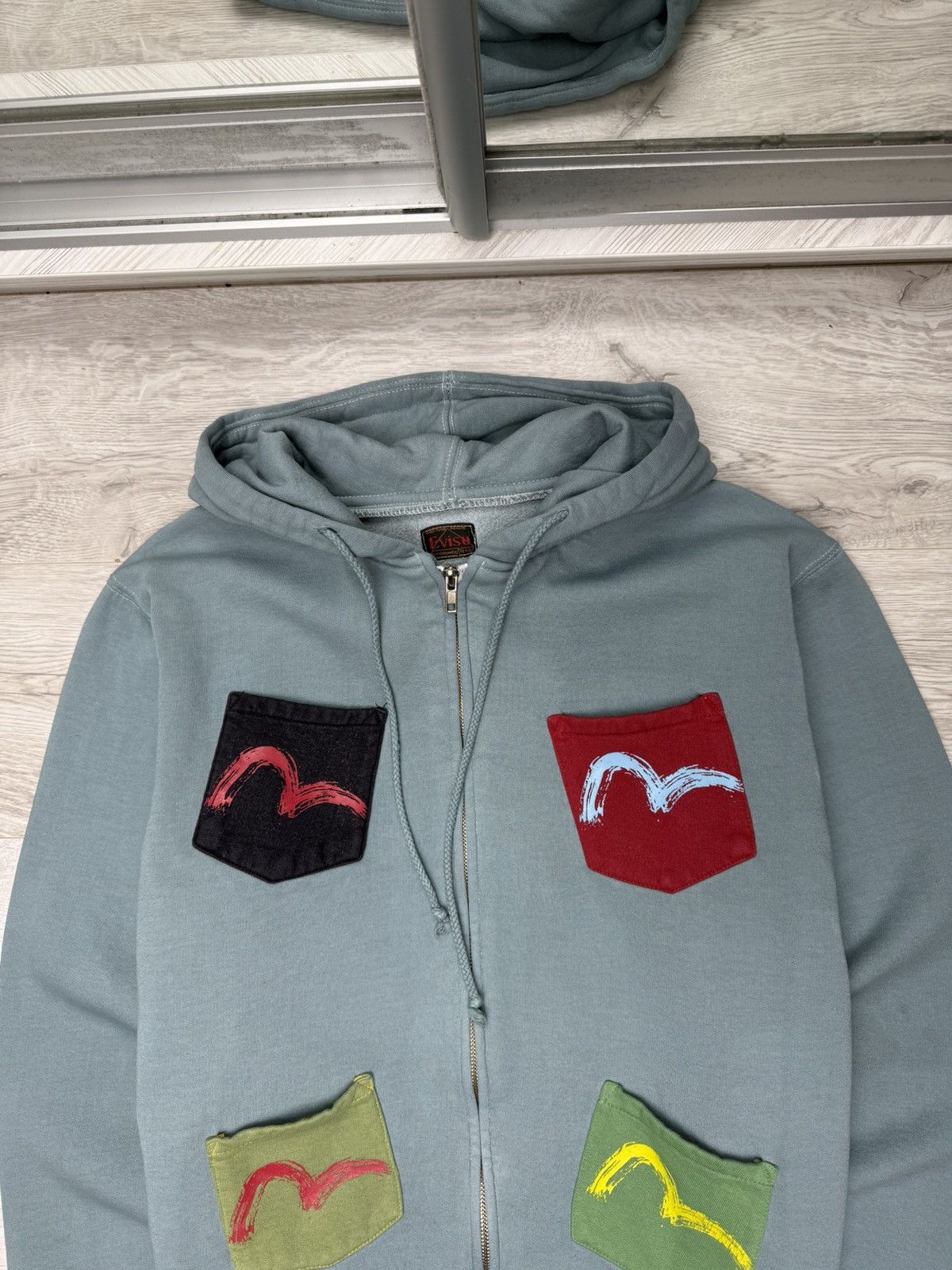 Japanese Brand Vintage Evisu Multi Pocket Zip up Hoodie Japanese Big Logo Size US M / EU 48-50 / 2 - 2 Thumbnail