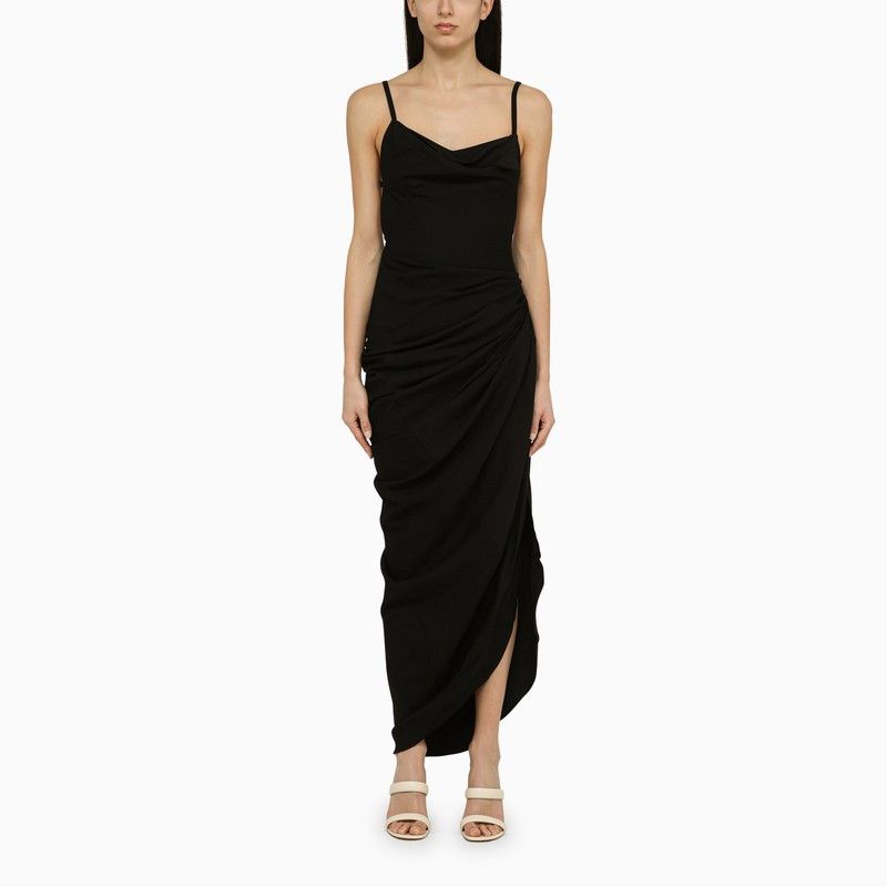 image of Jacquemus Saudade Black Viscose Long Dress, Women's (Size Medium)