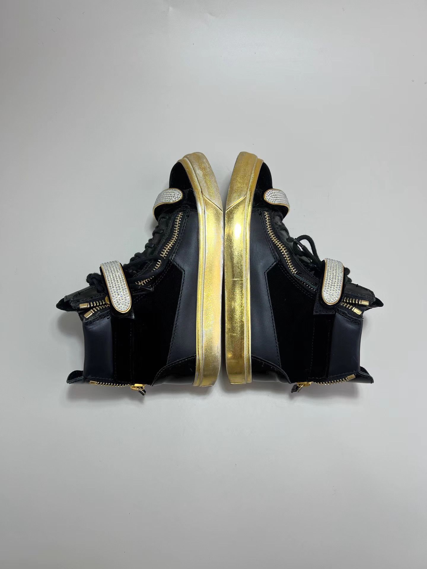 Giuseppe Zanotti GIUSEPPE ZANOTTI GZ Velvet High-Top Sneakers Size US 6 / IT 36 - 4 Thumbnail