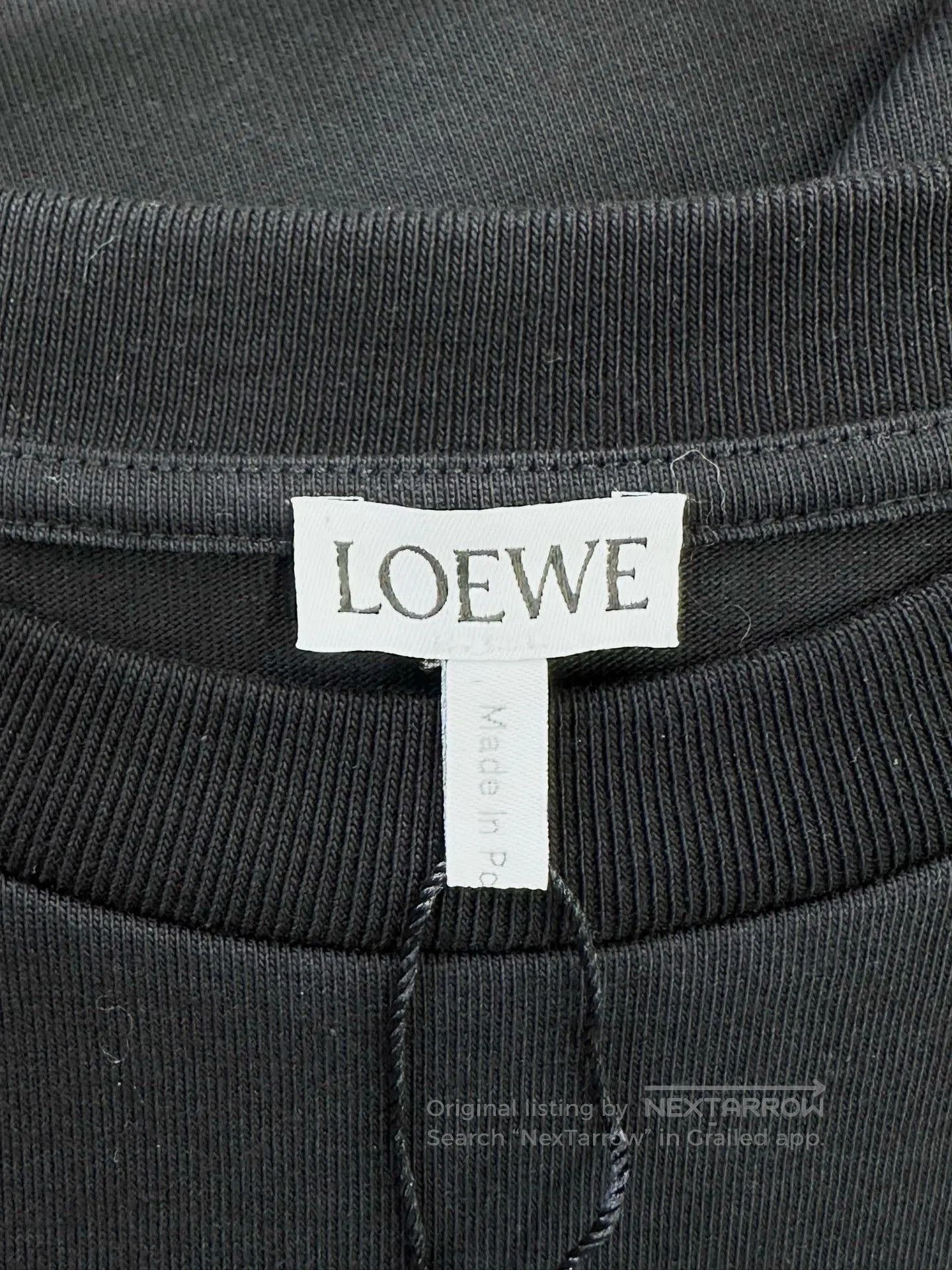 Loewe Loewe Black Embroidered Logo Short-Sleeve T-Shirt. Size XS / US 0-2 / IT 36-38 - 3 Thumbnail