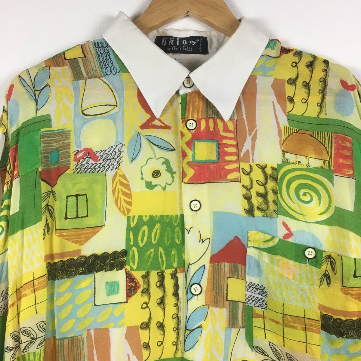 Vintage Vintage Galos By Marco Delli Rayon Shirt Size US L / EU 52-54 / 3 - 7 Thumbnail