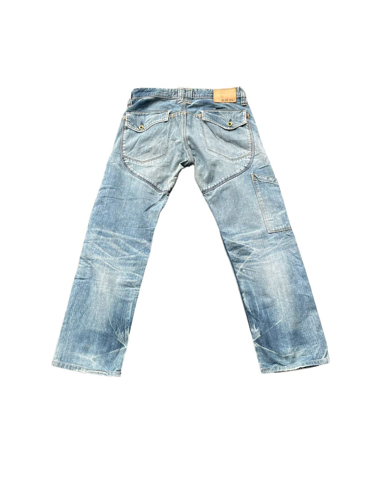 Japanese Brand × Vintage Vintage Blue Way Faded Denim Size US 33 - 6 Thumbnail