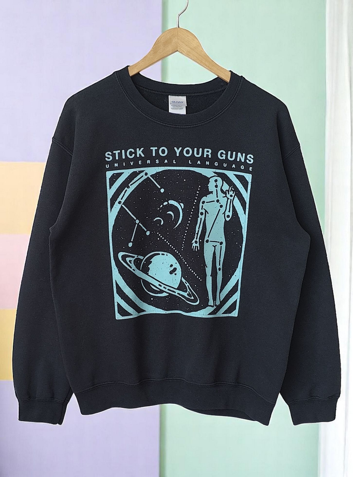 Band Tees Stick To Your Guns Universal Language VTG Vintage Sweatshirt Size US M / EU 48-50 / 2 - 1 Thumbnail