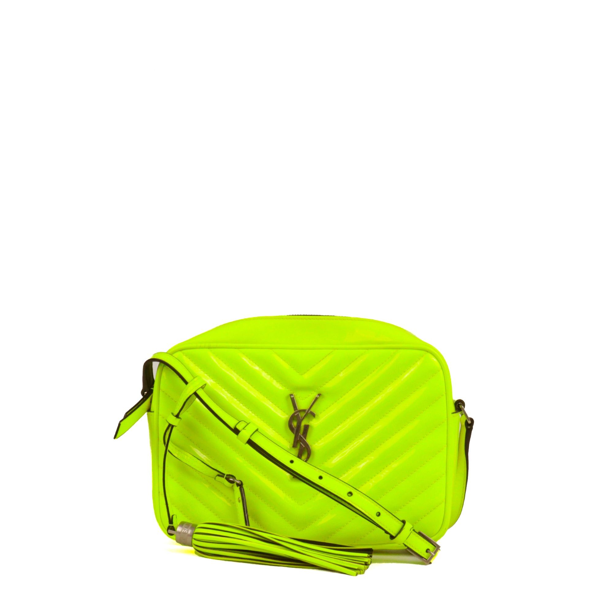 Saint Laurent Paris SAINT LAURENT - Lou Saint Laurent shoulder bag in neon yellow patent leather Size ONE SIZE - 1 Thumbnail