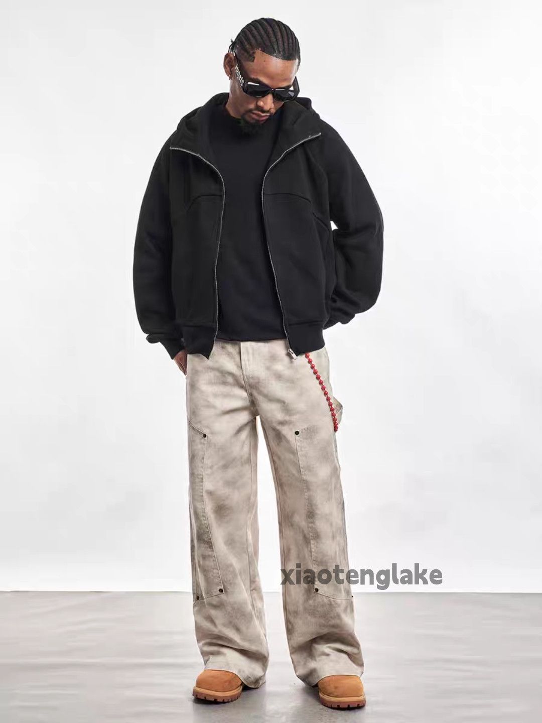 Designer × Japanese Brand × Vintage washed faded loose baggy tie dye carpenter cargo pants Size US 32 / EU 48 - 7 Thumbnail