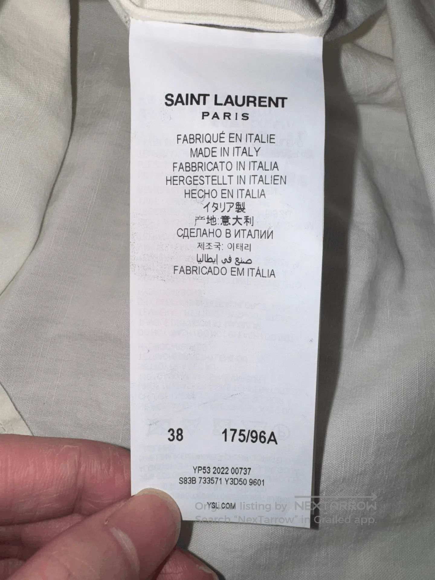 Saint Laurent Paris Saint Laurent SLP23SS Runway Linen Shirt. Size S / US 4 / IT 40 - 7 Thumbnail