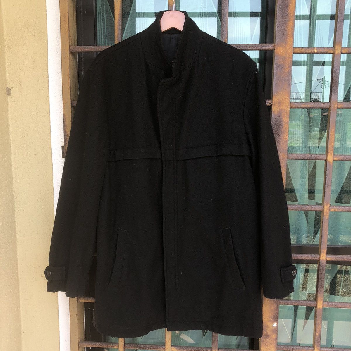 Comme des Garcons × Comme des Garcons Homme CDG Homme Wool Zipper Long Coat Jacket Size US M / EU 48-50 / 2 - 1 Thumbnail