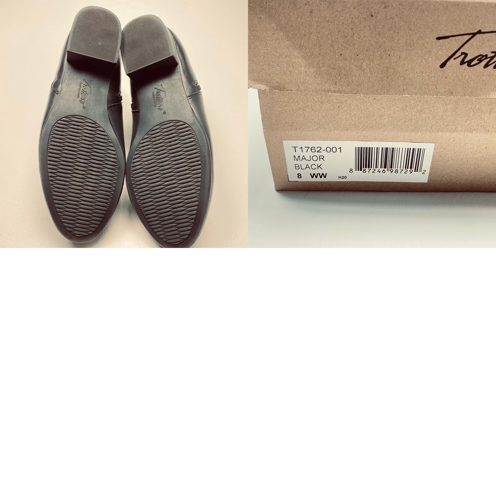 Vintage Trotters Major Bootie Womens 8WW Extra Wide Black Ankle Dual Zip Round Toe 1252 Size US 8 / IT 38 - 8 Thumbnail