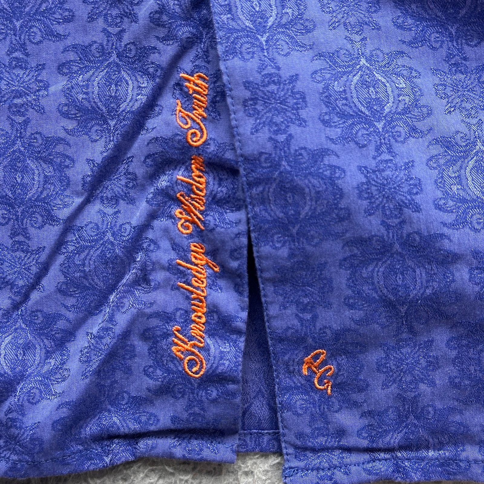 Robert Graham Robert Graham Short Sleeve Blue Button Up Shirt Mens 3XL Size US XXL / EU 58 / 5 - 12 Thumbnail