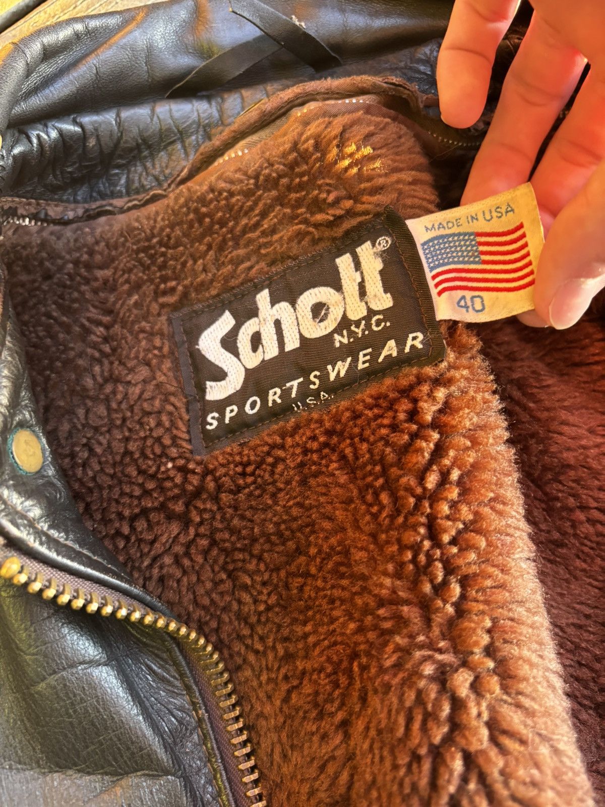 Schott 80s Schott NYC Leather Jacket Size US M / EU 48-50 / 2 - 4 Thumbnail