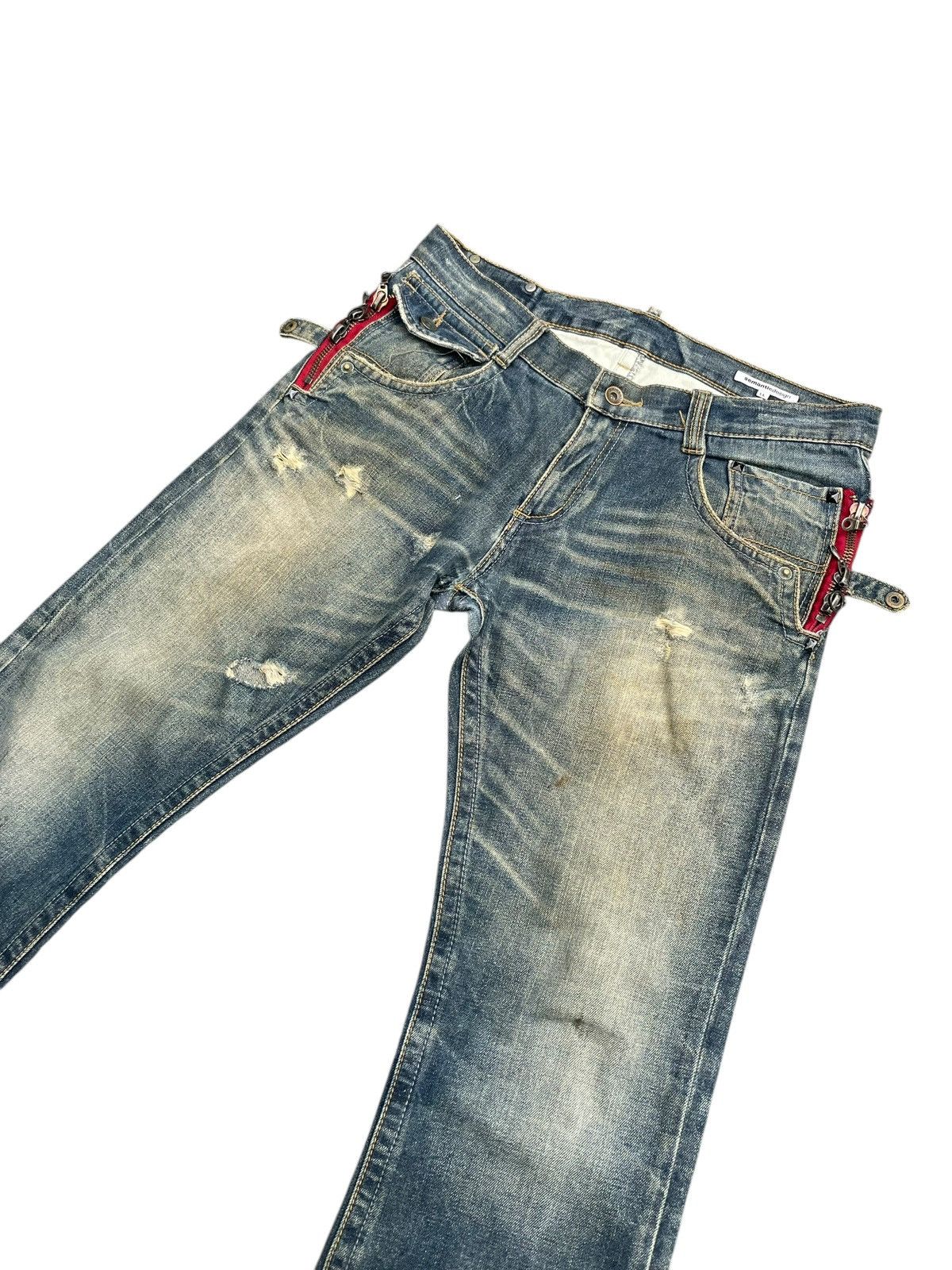 Japanese Brand Semantic Design Flare Distresed Denim Size US 36 / EU 52 - 2 Thumbnail