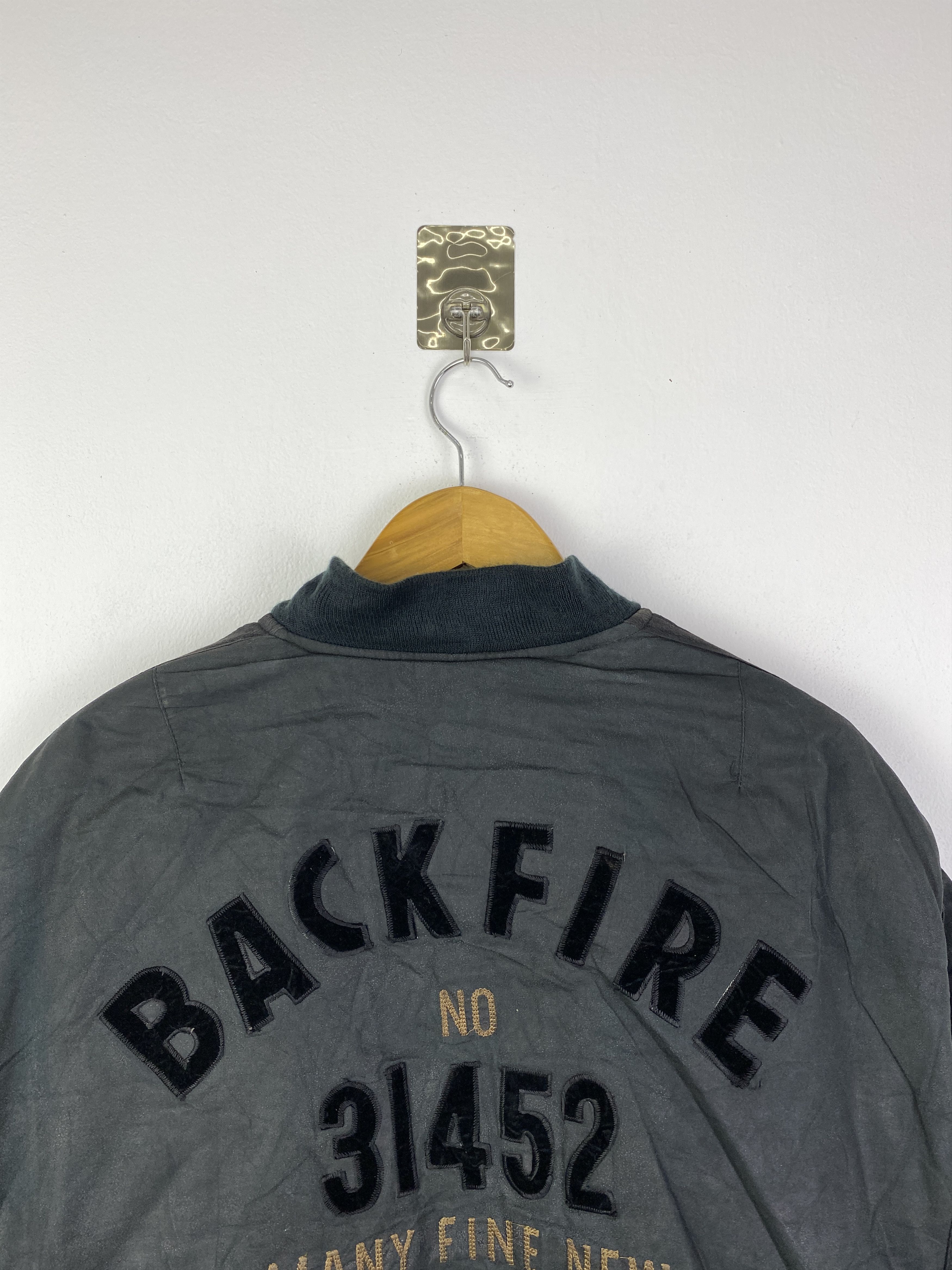 Other Vintage 80s Backfire Flying Zipper Bomber Jacket J0082 Size US M / EU 48-50 / 2 - 11 Thumbnail