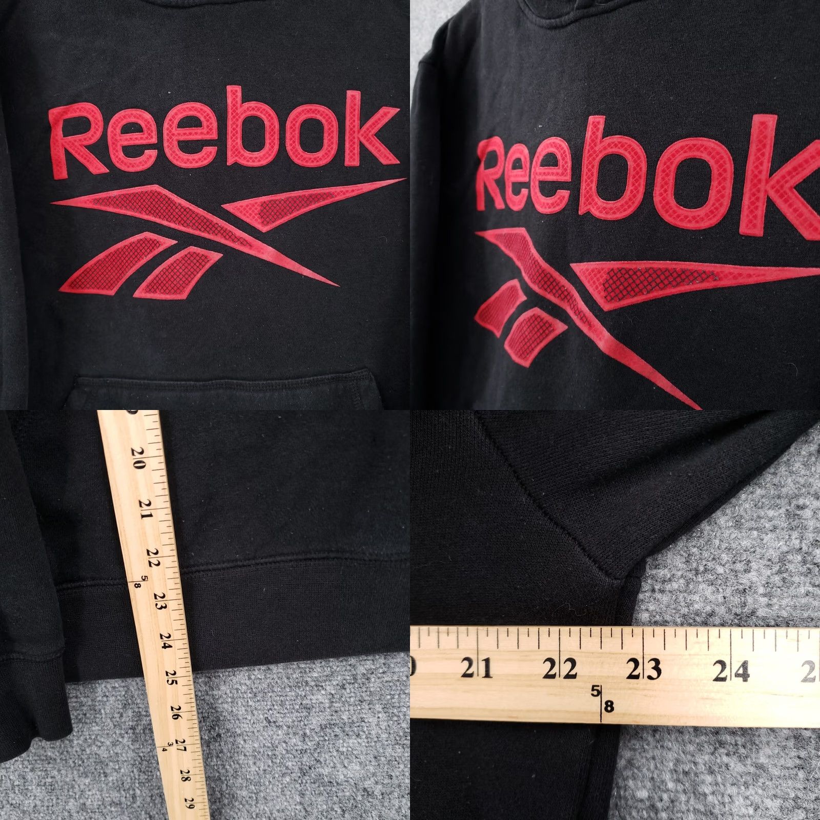 Reebok Reebok Hoodie Mens S Small Black Pullover Classic Logo Long Sleeve Sports Active Size US S / EU 44-46 / 1 - 8 Thumbnail