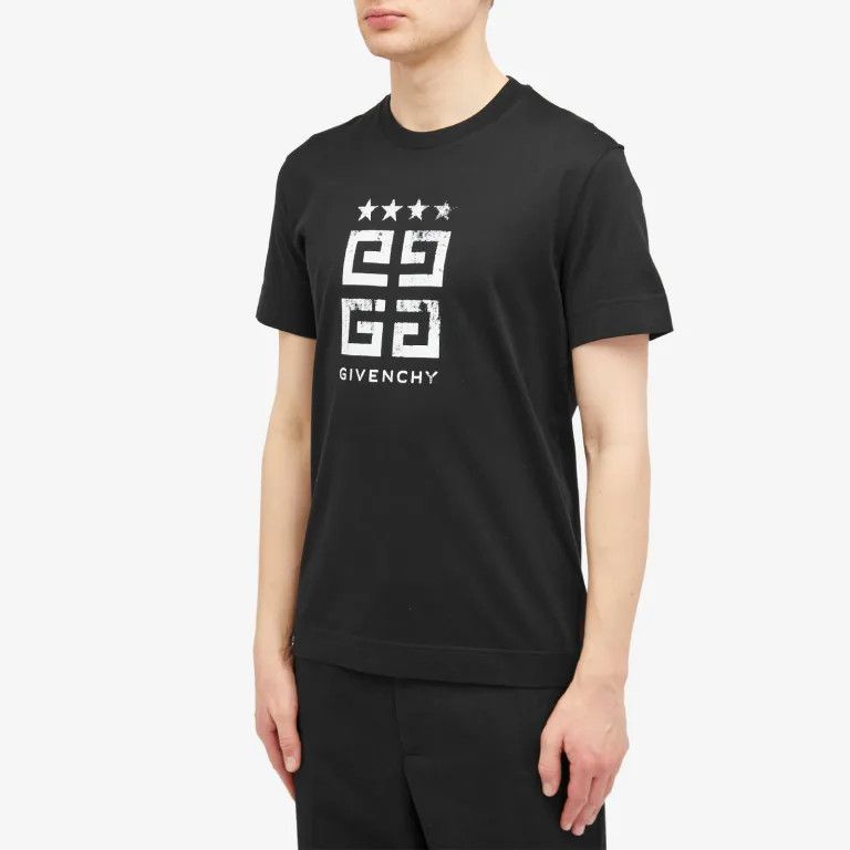Givenchy o1srvl11e0625 4G Slim Fit T-Shirt in Black Size US XXL / EU 58 / 5 - 2 Thumbnail
