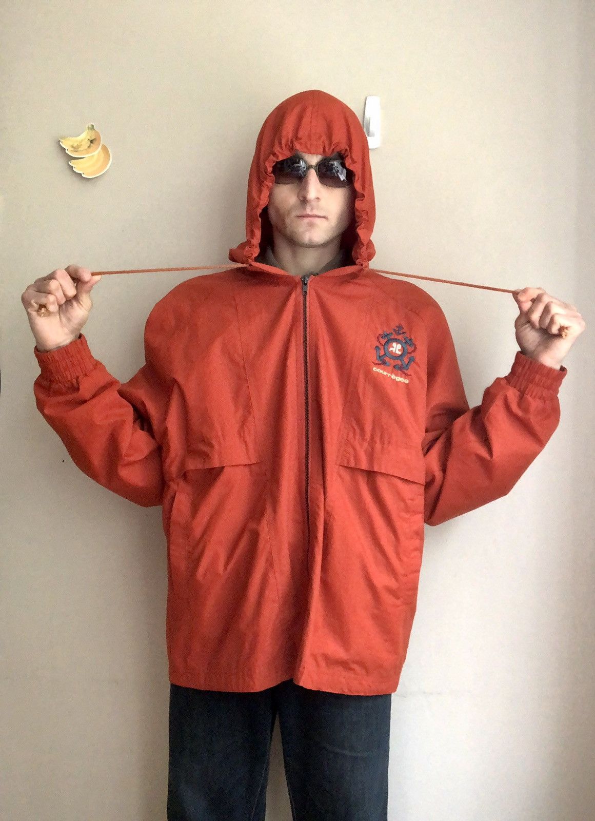 Andre Courreges × Courreges Courrèges Homme Vintage Burnt Orange Nautical Logo Jacket Size US L / EU 52-54 / 3 - 11 Thumbnail