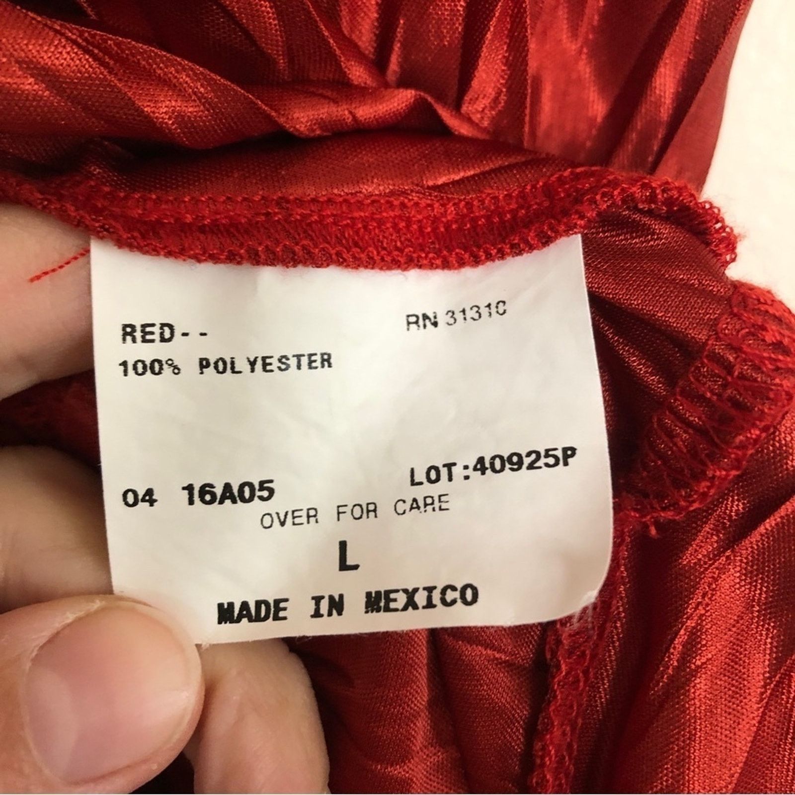 Alyx Alyx Red Crinkle Flutter Flounce Sleeve Shirt Blouse Top Size L / US 10 / IT 46 - 6 Thumbnail