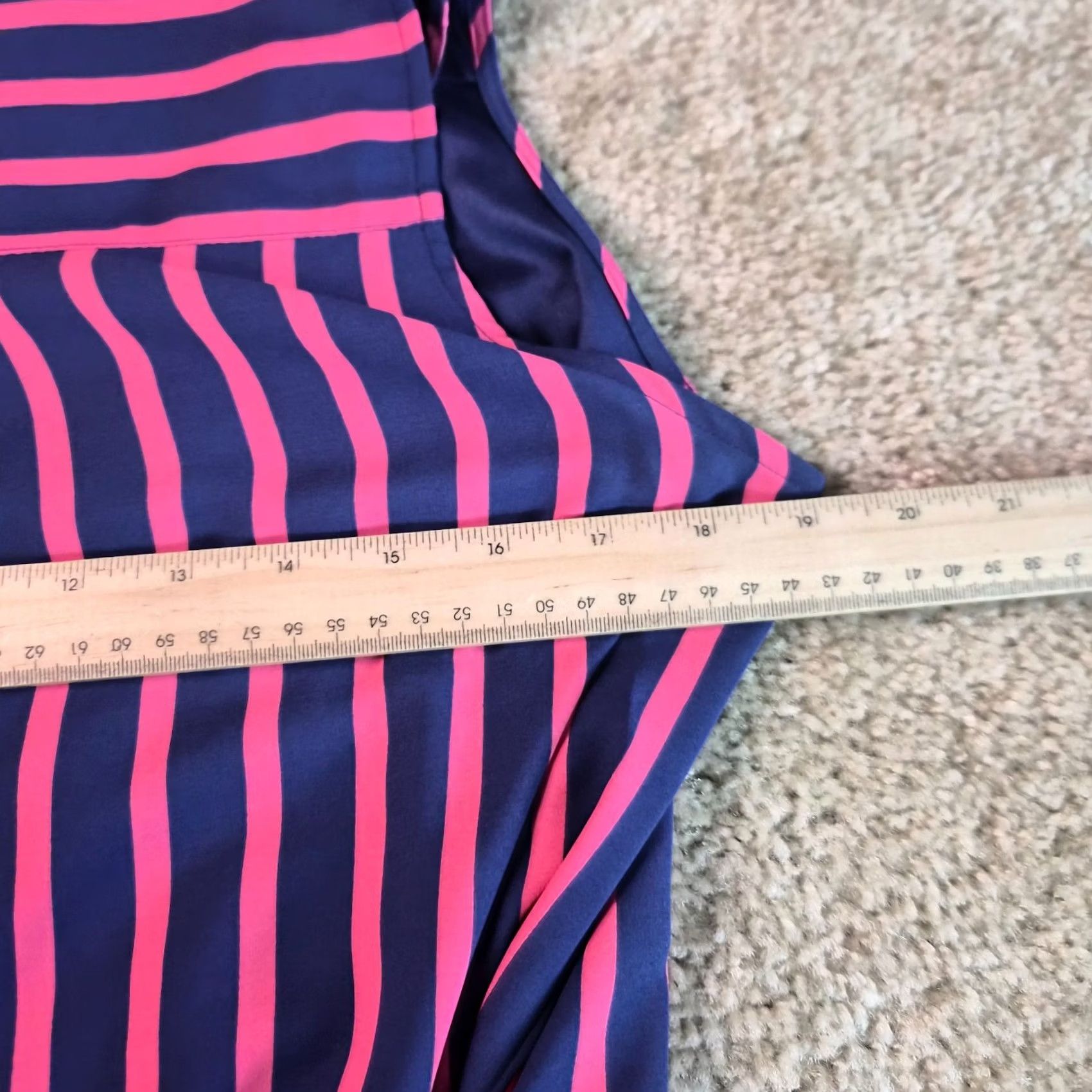 Express Express Womens Striped Button Front Shirt Dress Size M Pink Blue Midi Y2K G049 Size M / US 6-8 / IT 42-44 - 7 Thumbnail