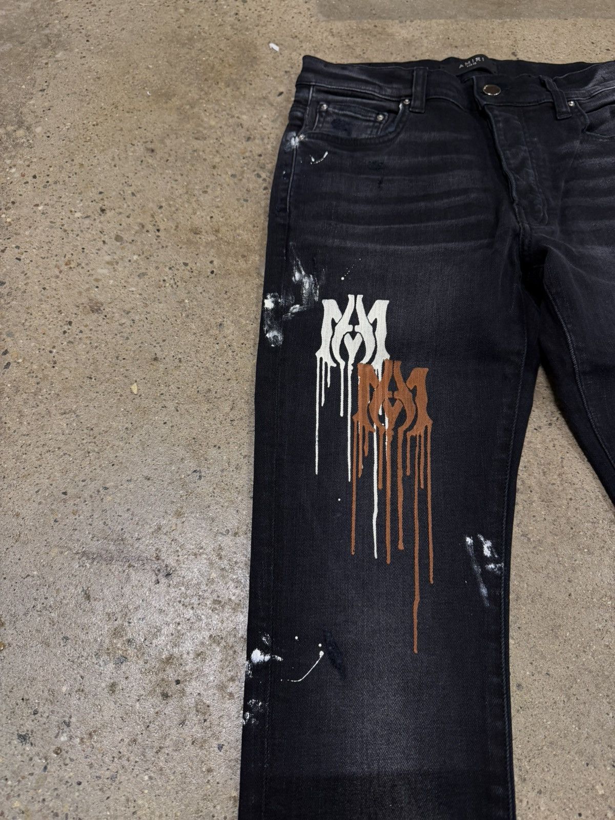 Amiri Amiri MA Dripping Black Jeans NEW 1500$ Size US 36 / EU 52 - 3 Thumbnail