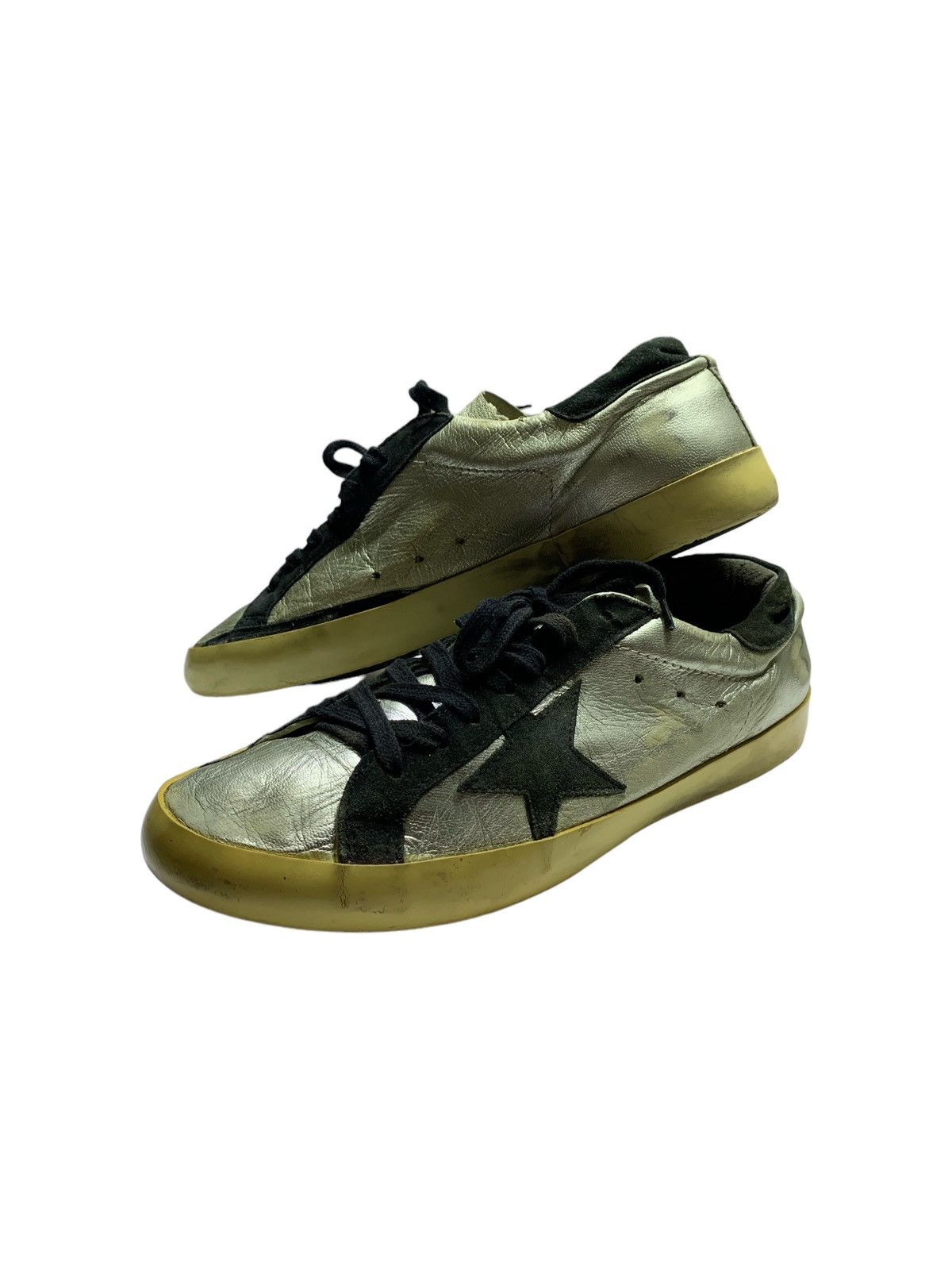 Golden Goose Authentic Golden Goose Superstar Silver Sneakers GGDB Shoes Size US 8.5 / EU 41-42 - 1 Thumbnail