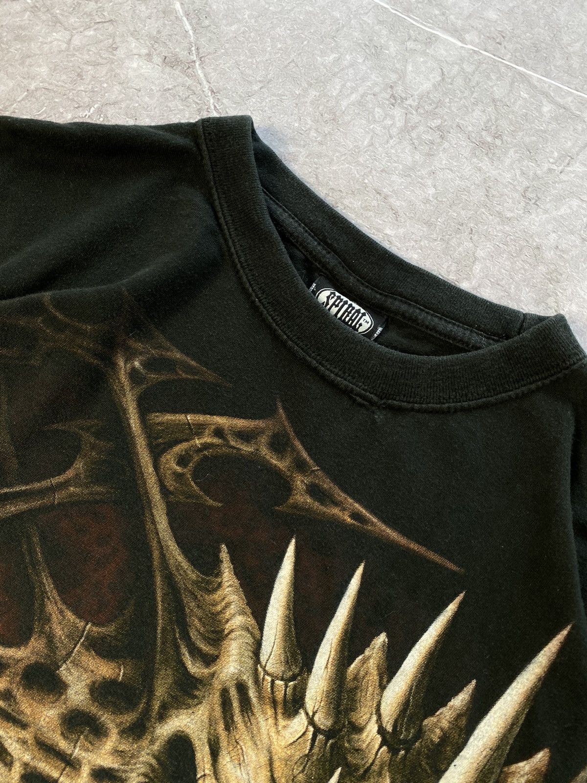 Vintage Vintage 90s Spiral Dragon Skeleton Big Logo Long Sleeve Size US L / EU 52-54 / 3 - 6 Thumbnail