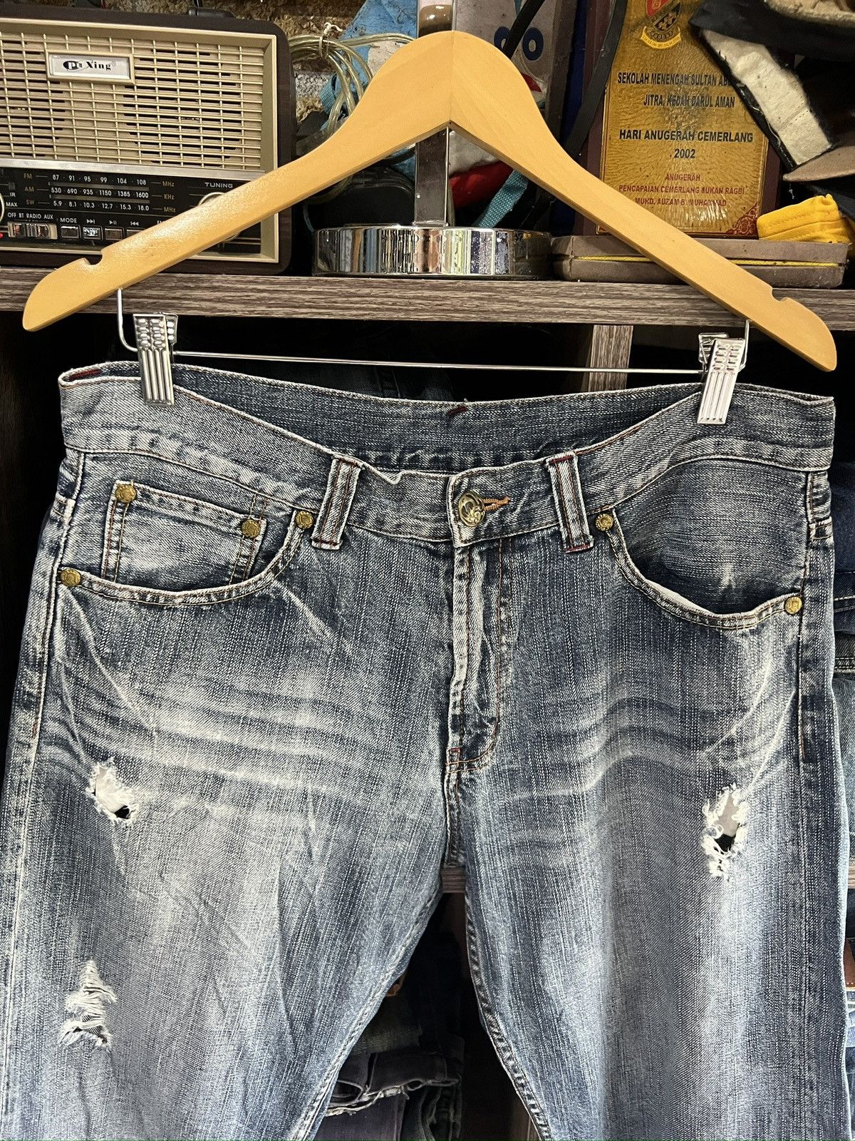 🔥Oririn Jeans Cropped Distressed Denim