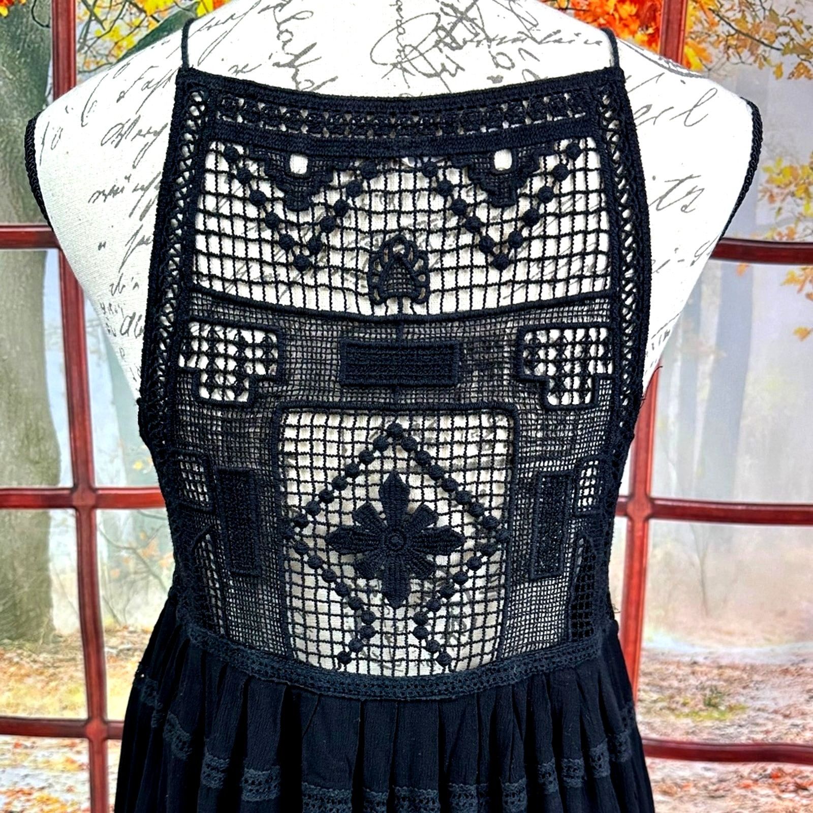 Free People Free People Emily Crocheted Illusion Little Black Dress S Size S / US 4 / IT 40 - 13 Thumbnail