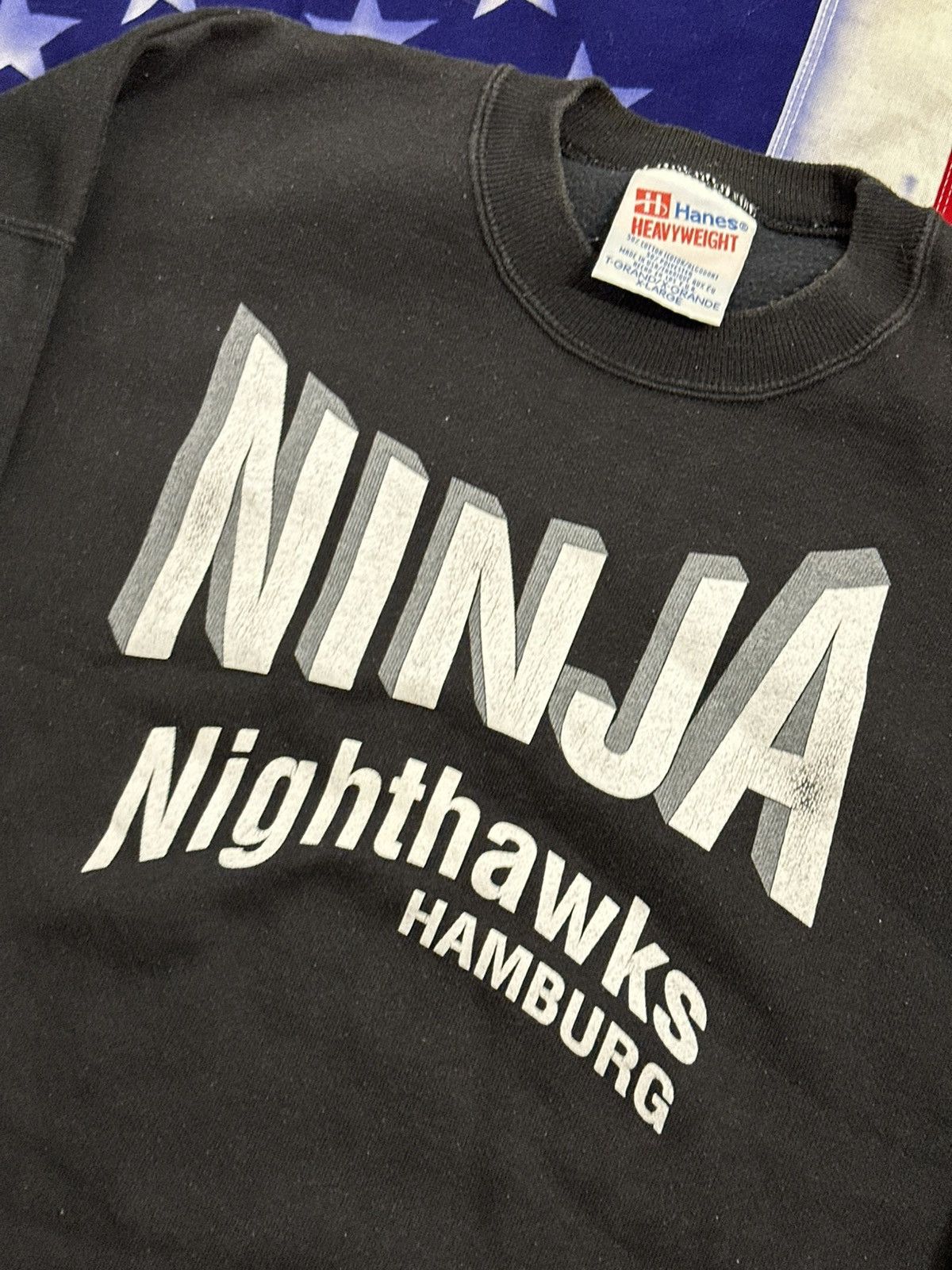 Band Tees Vintage Hamburg Hinja Nighthawks 90s sweatshirt Size US XL / EU 56 / 4 - 6 Thumbnail