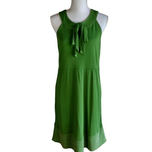 Tibi Retail $495 Tibi green sleeveless midi dress with tie Size M / US 6-8 / IT 42-44 - 1 Thumbnail